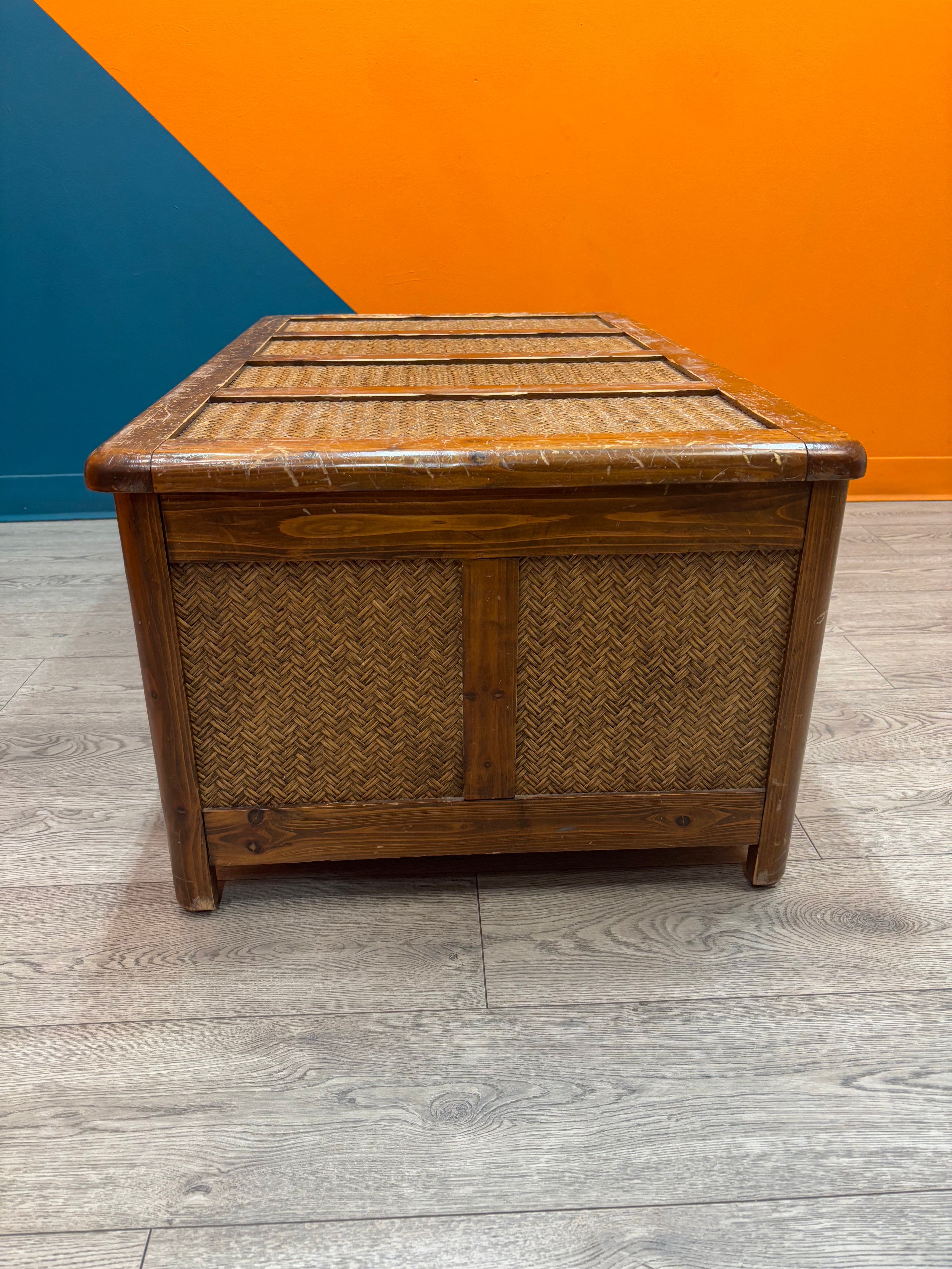 Large Rattan Chest