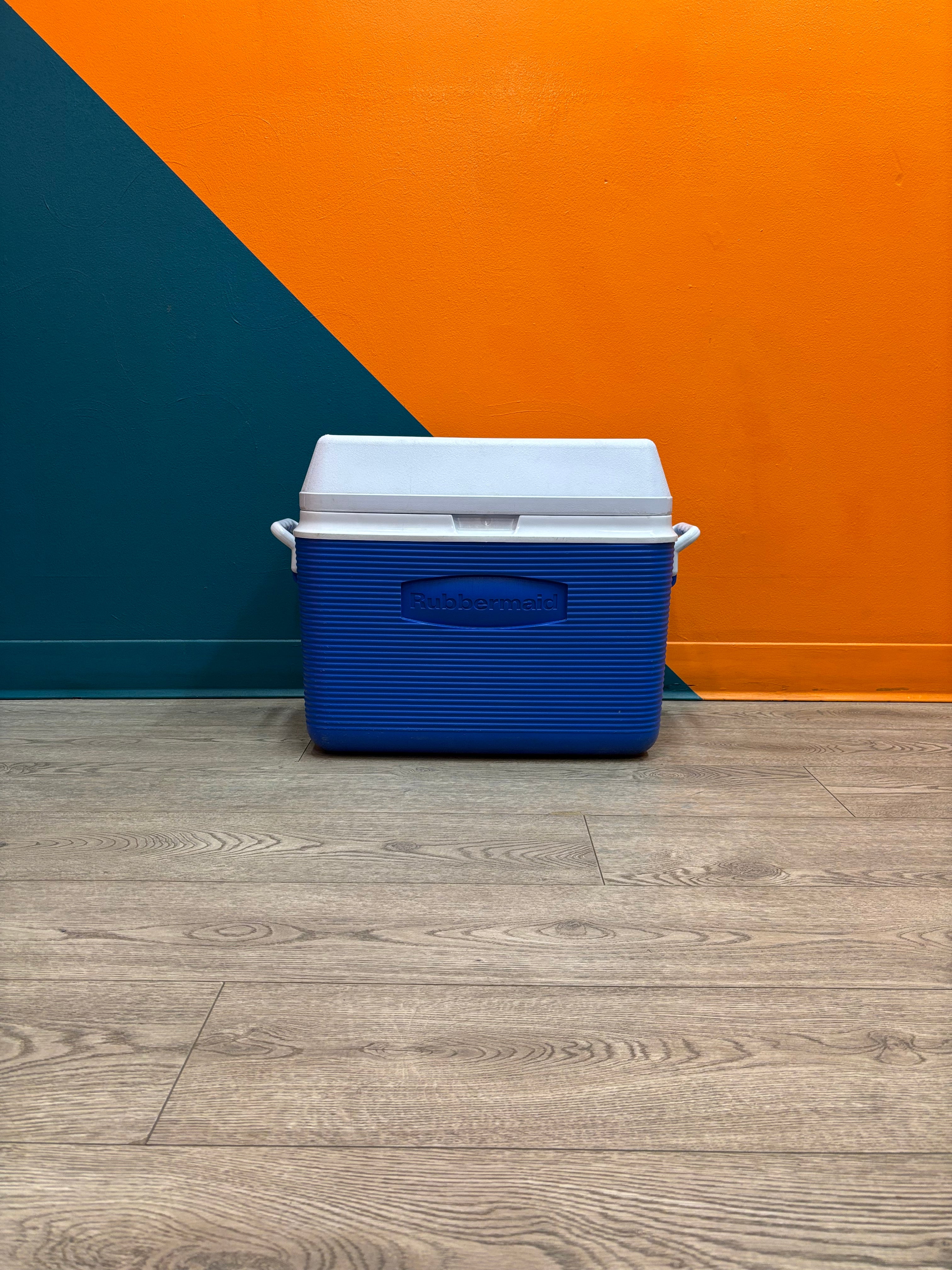 Blue & White 195L Rubbermaid Cooler