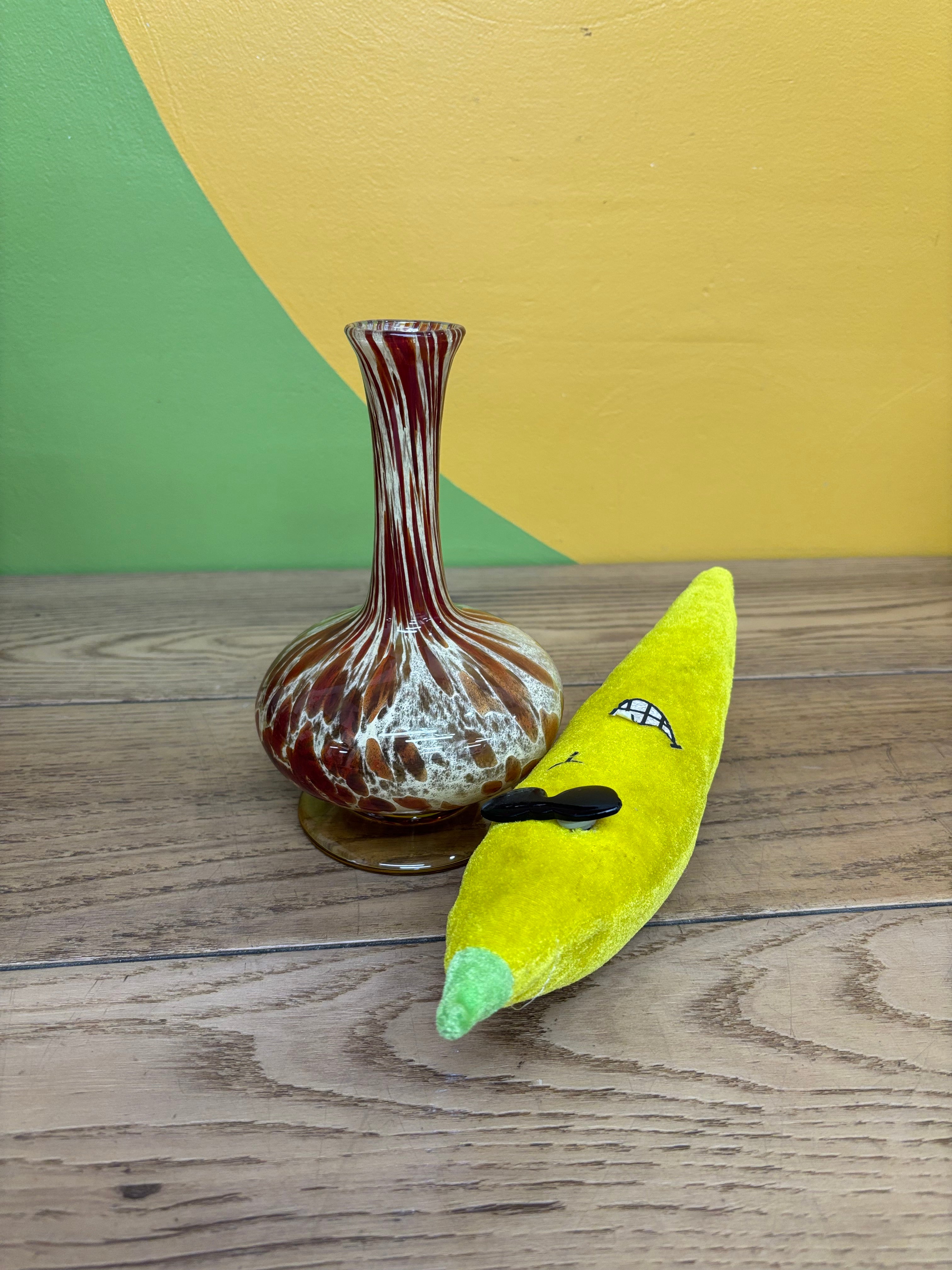 Small Brown Glass Vase