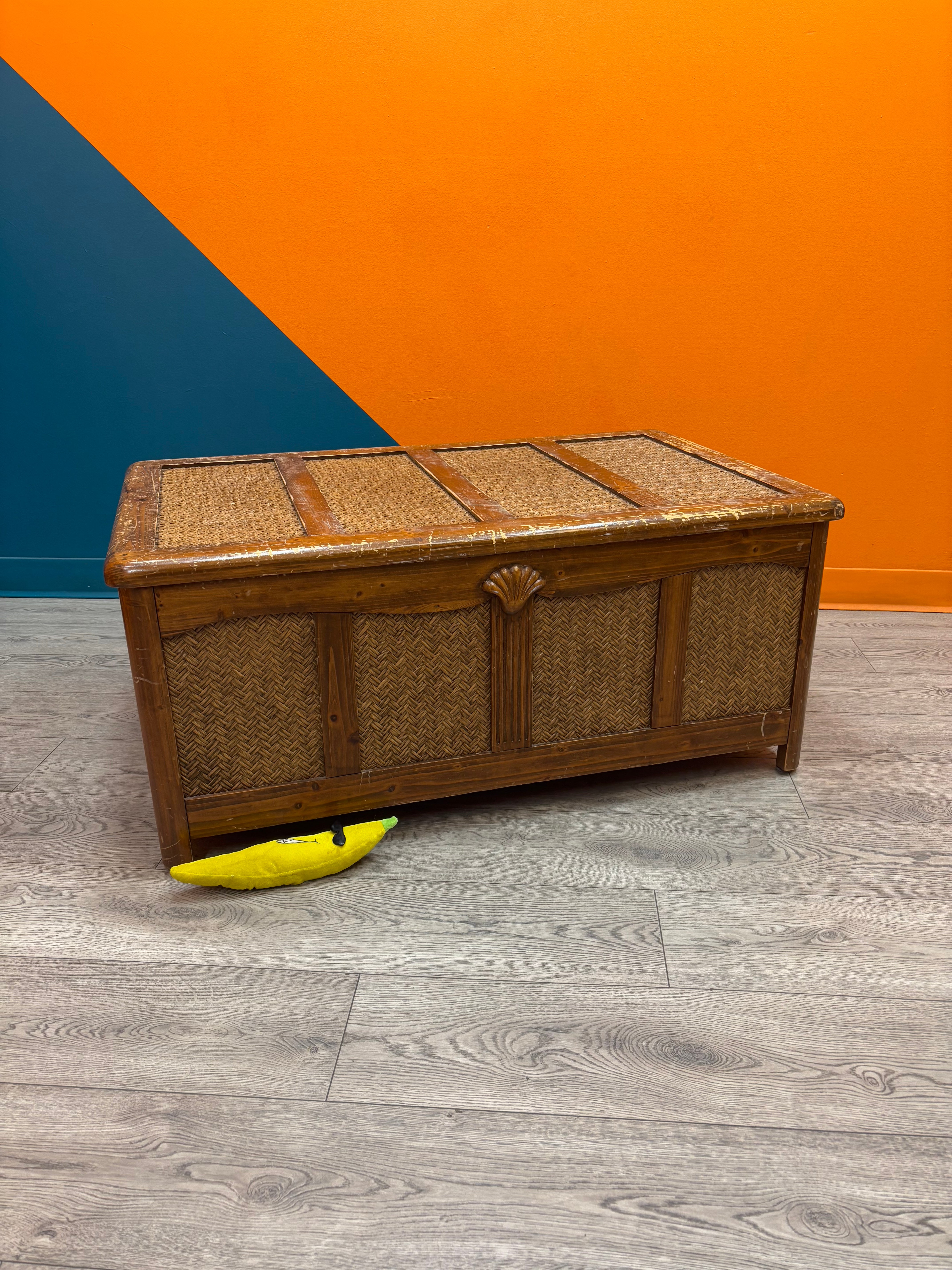 Large Rattan Chest
