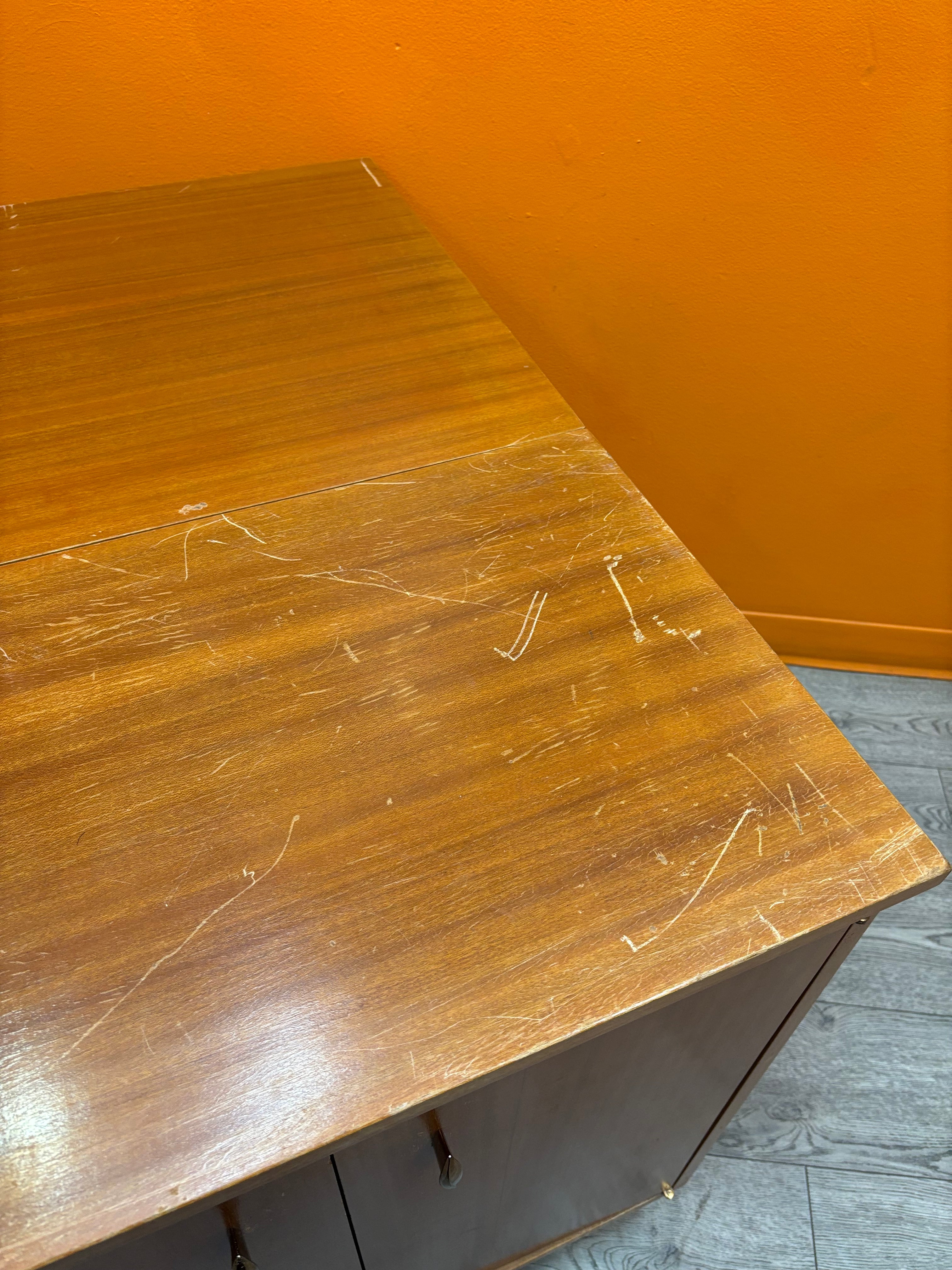 Drop Leaf Wood Cabinet