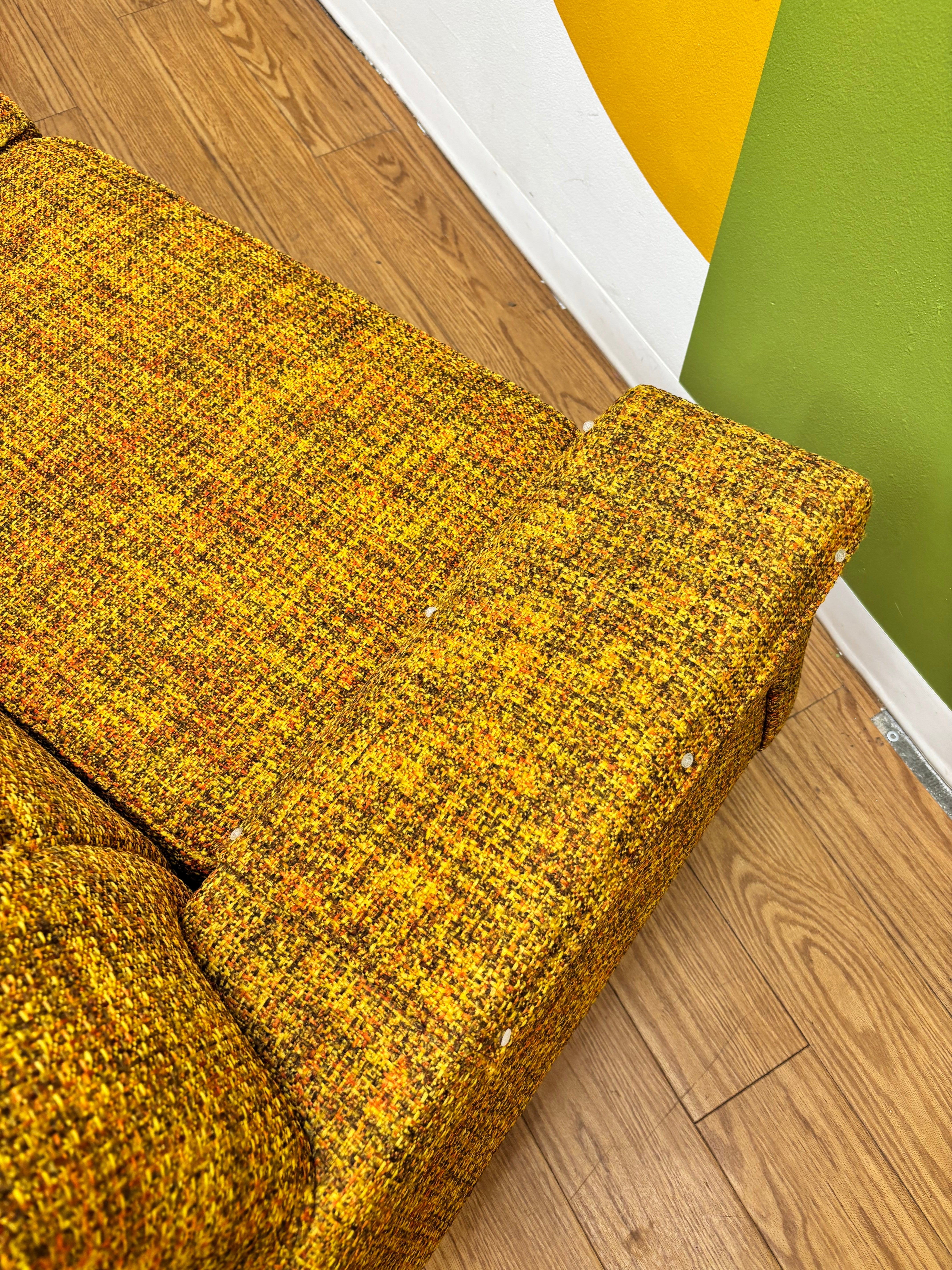 Yellow Tweed Sofa
