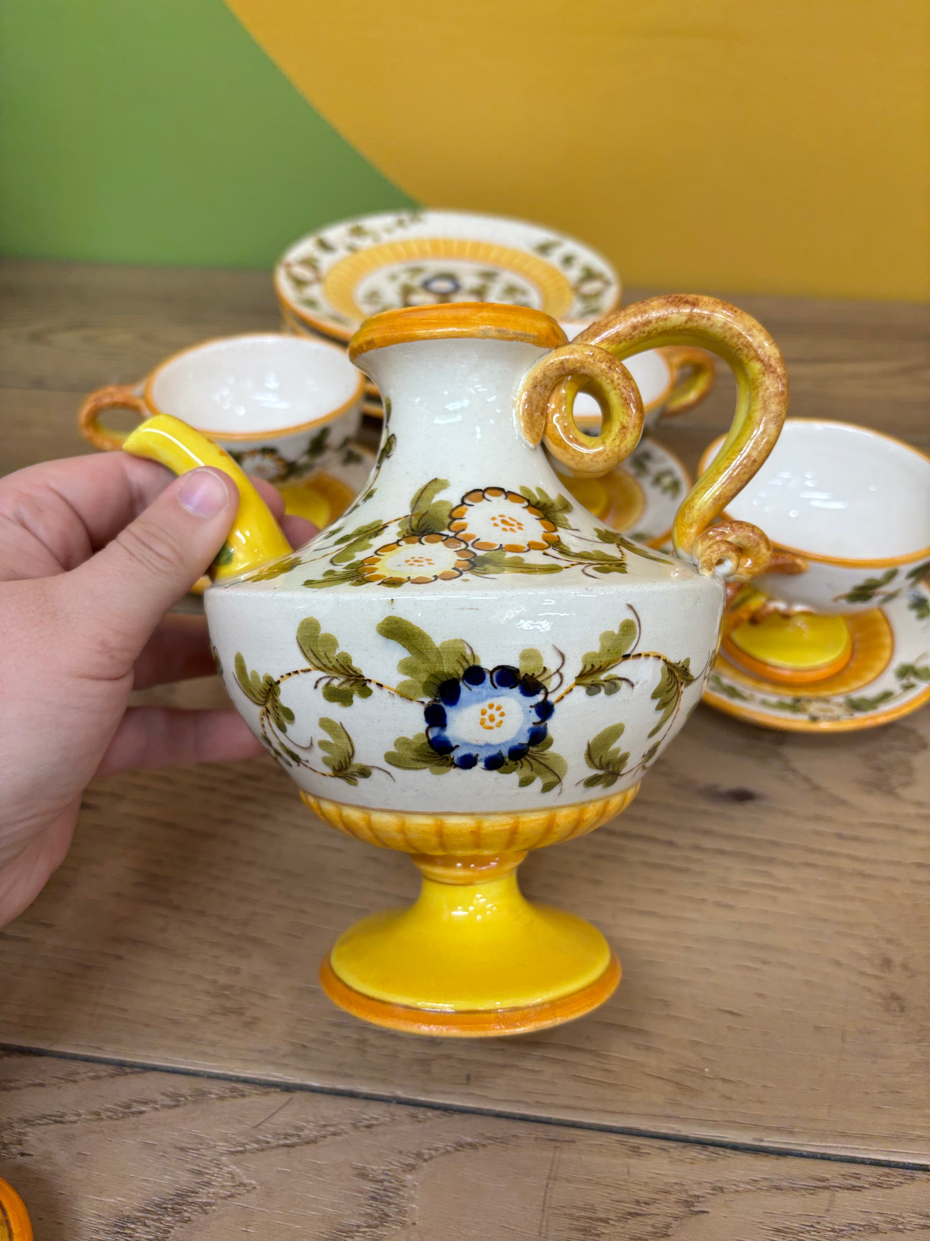Hand Painted Ceramic Teapot Set