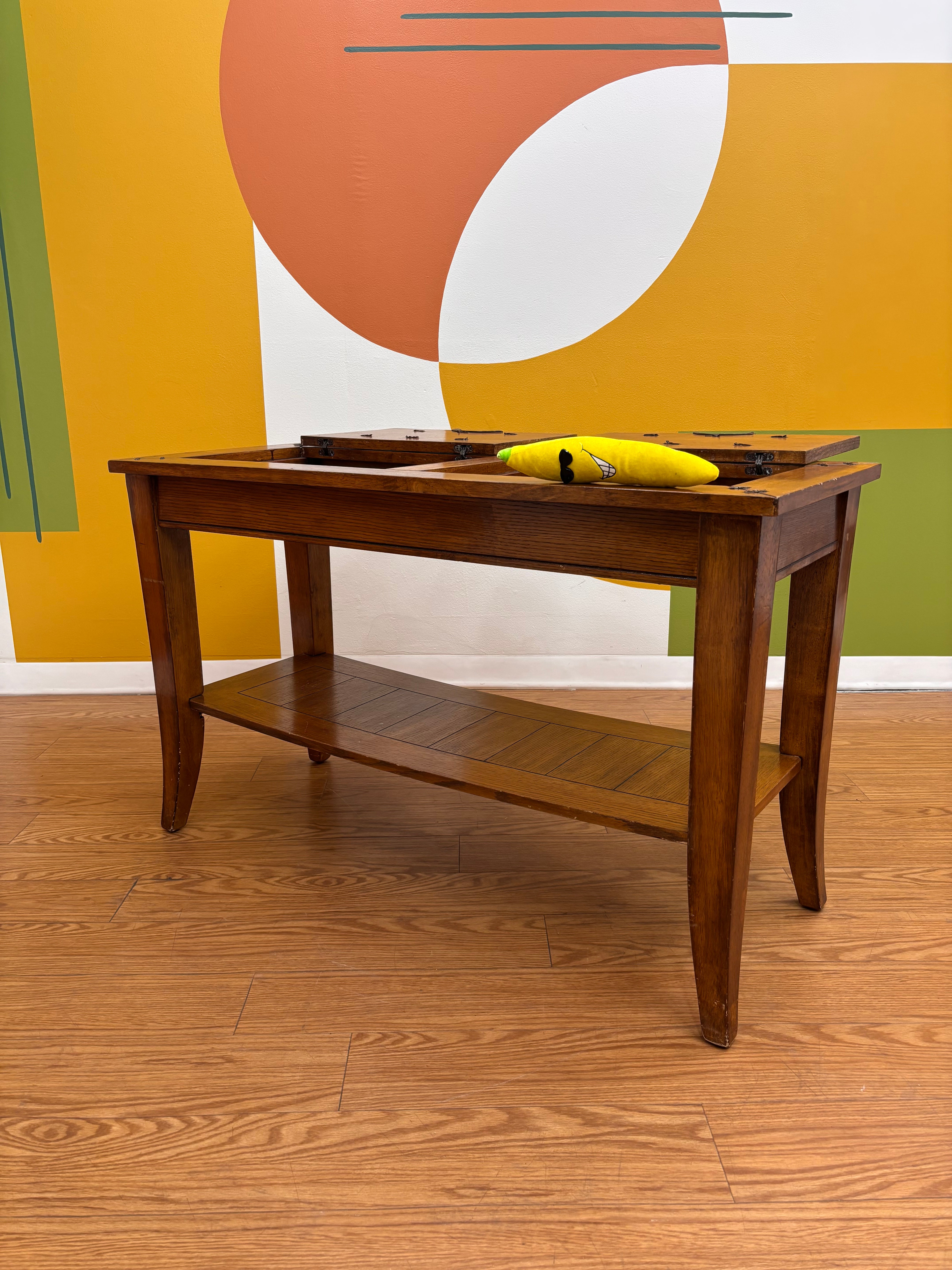 Wood Console Table with Storage