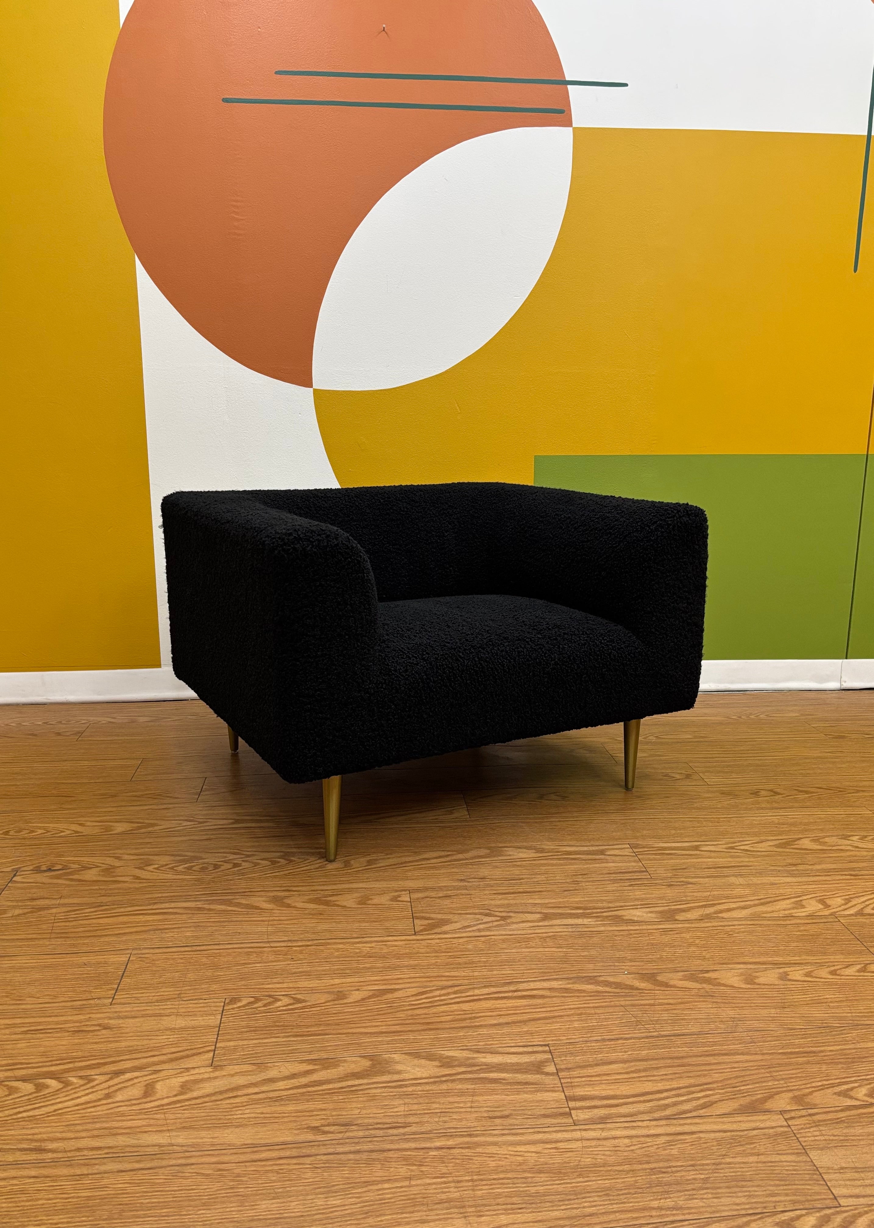 Oversized Square Sherpa Armchair (2 available)