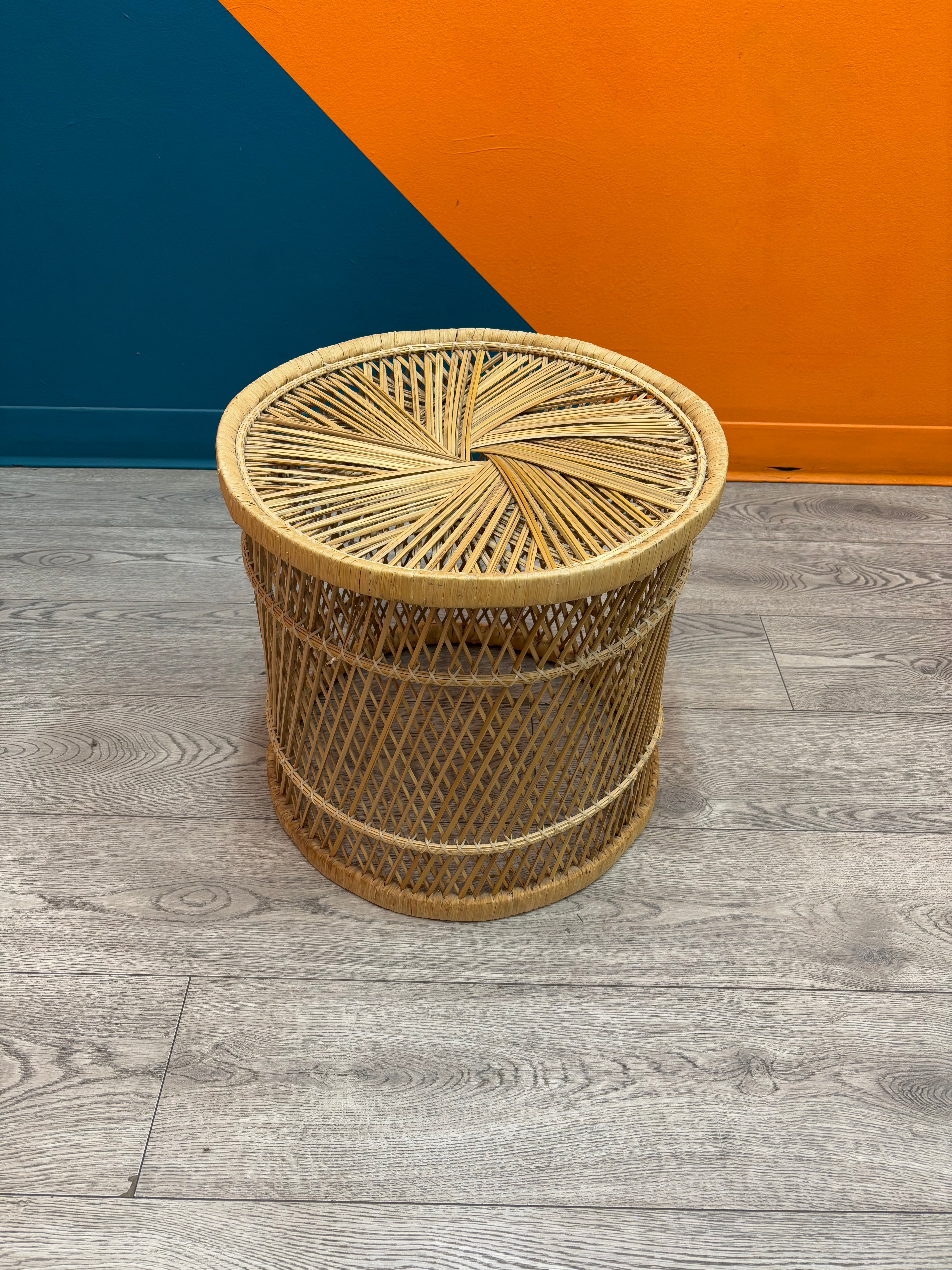 Large Wicker Side Table