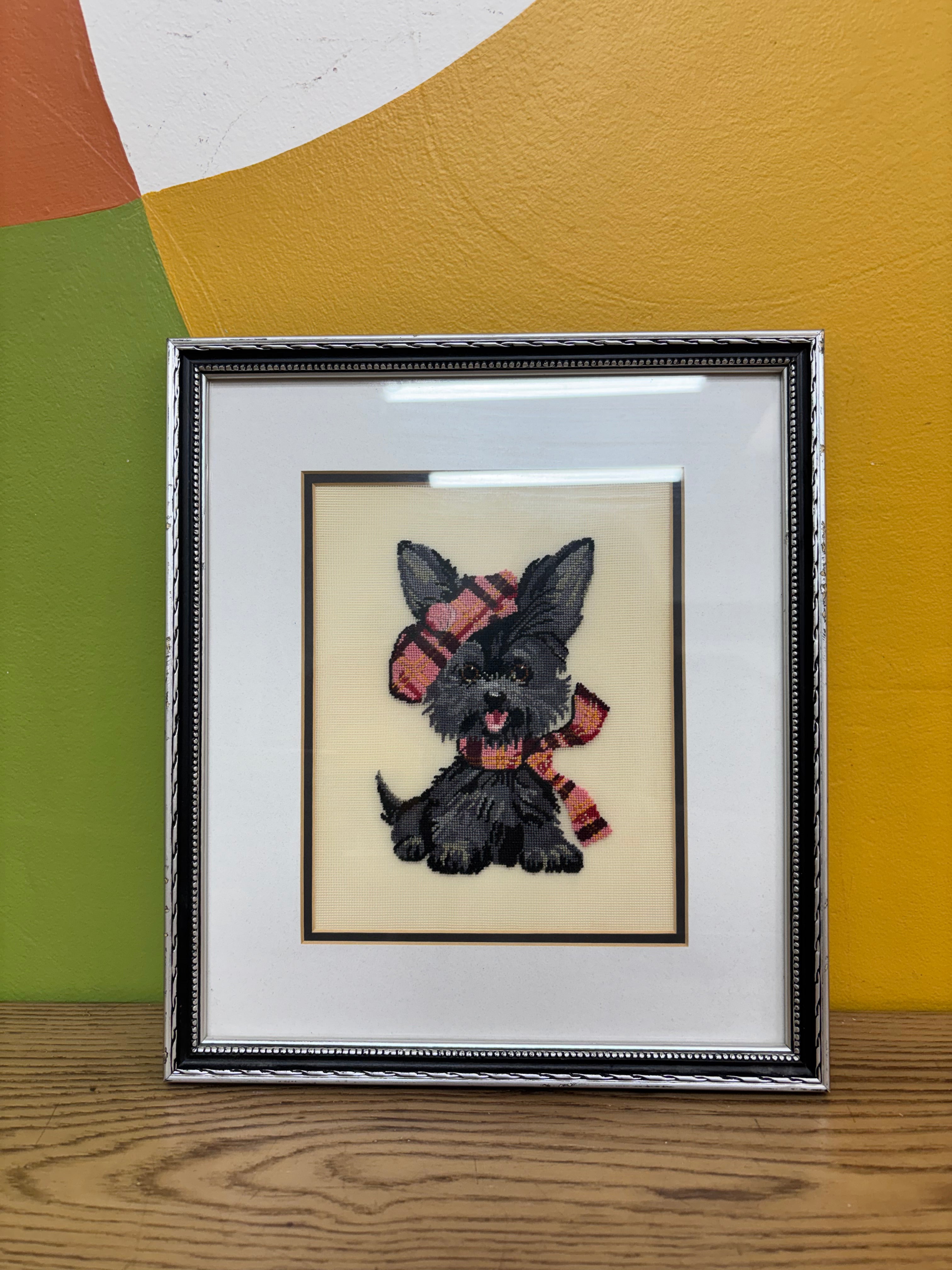 Set of 2 Dog Needlepoints