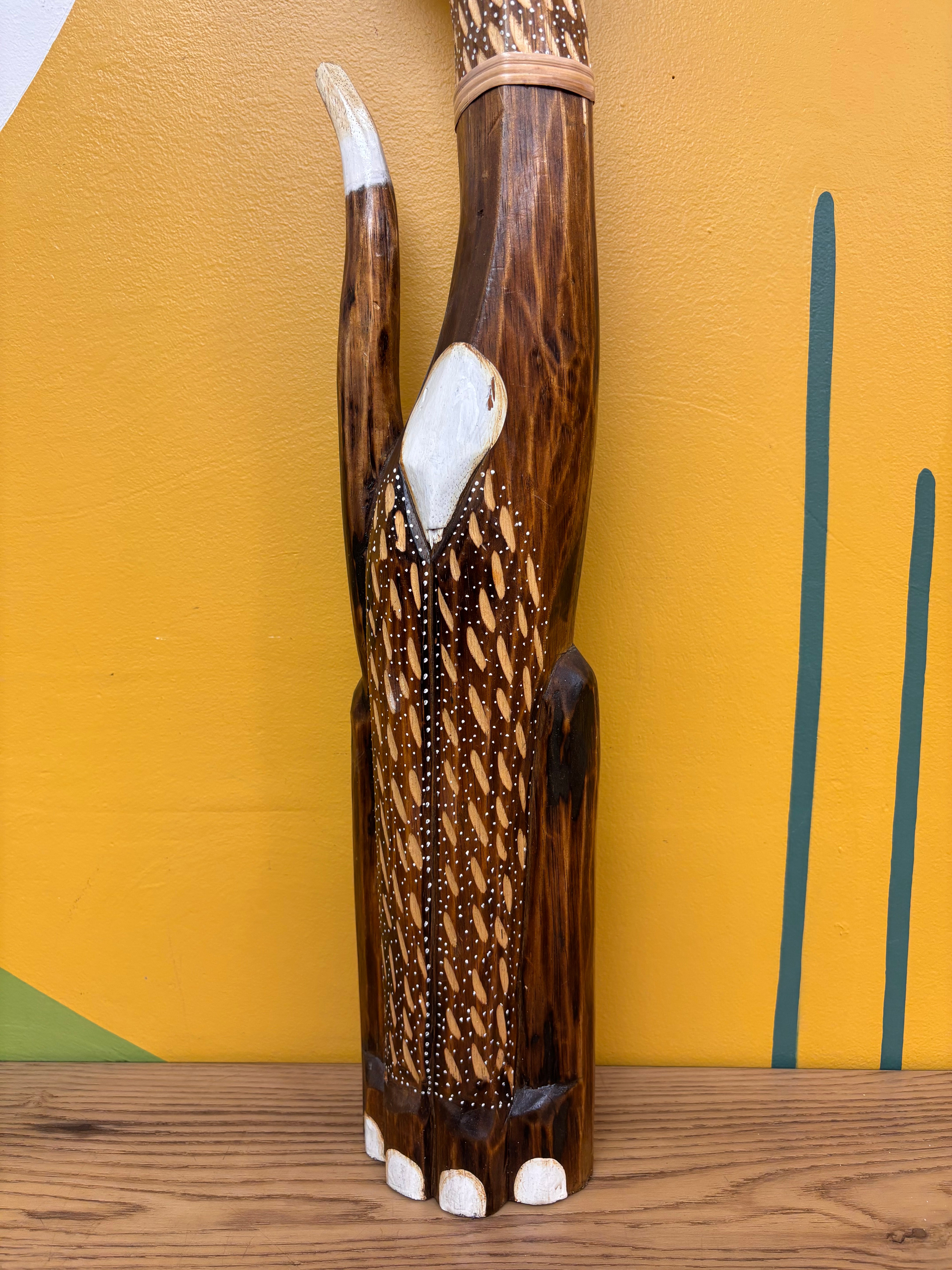 Wood Cat Figurine Family
