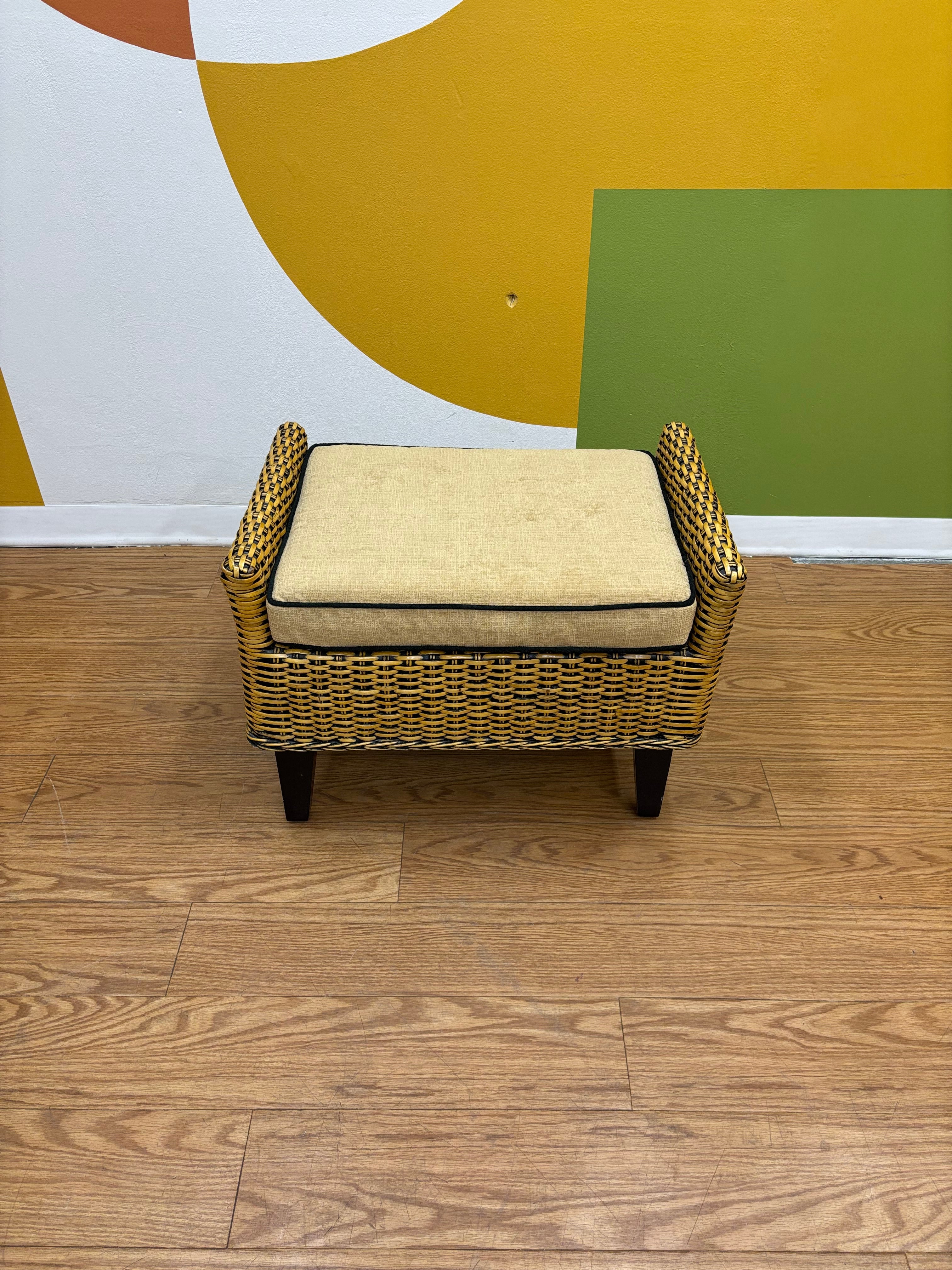 Wicker Ottoman