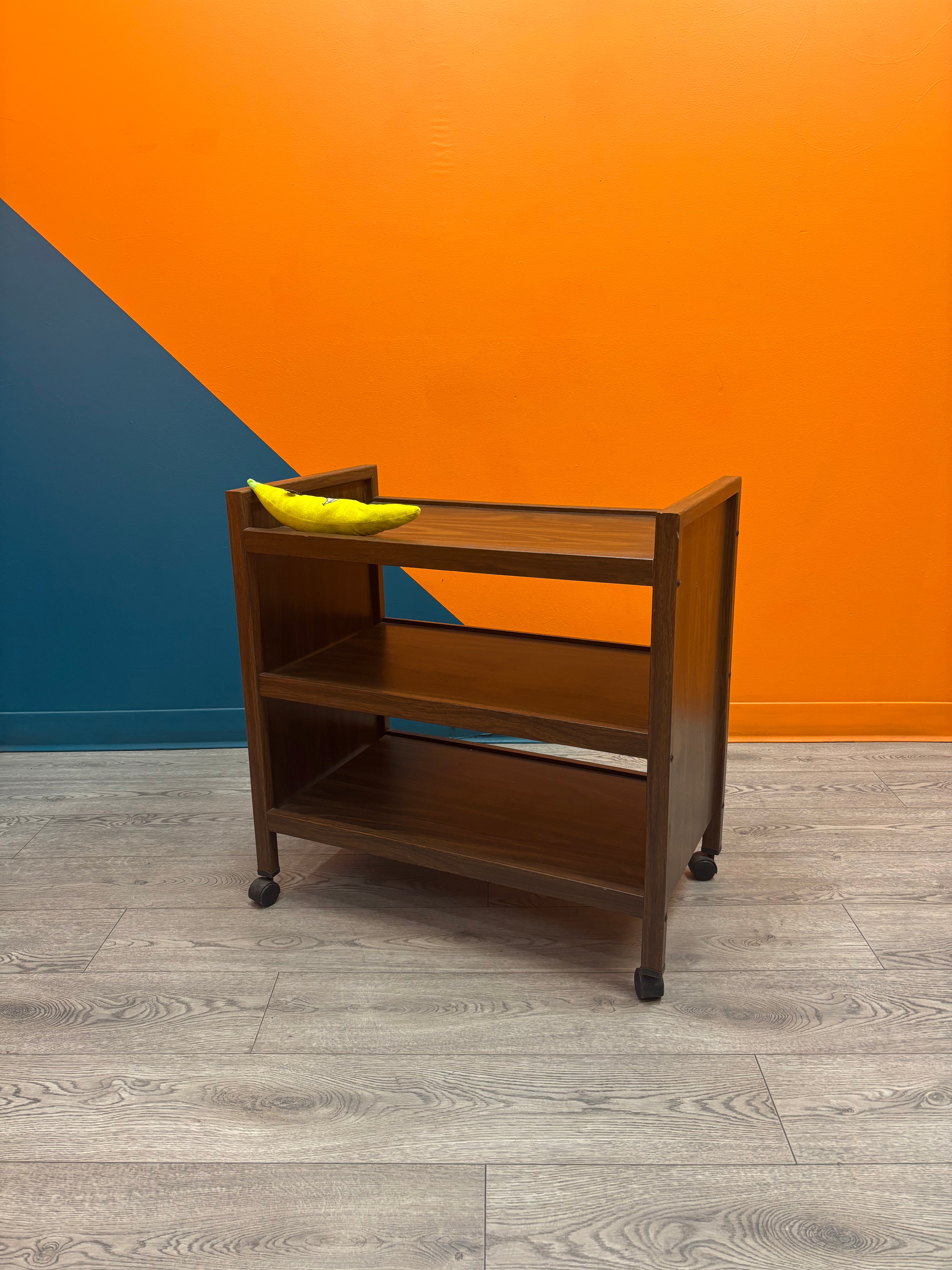 3 Tier Wood Rolling Cart