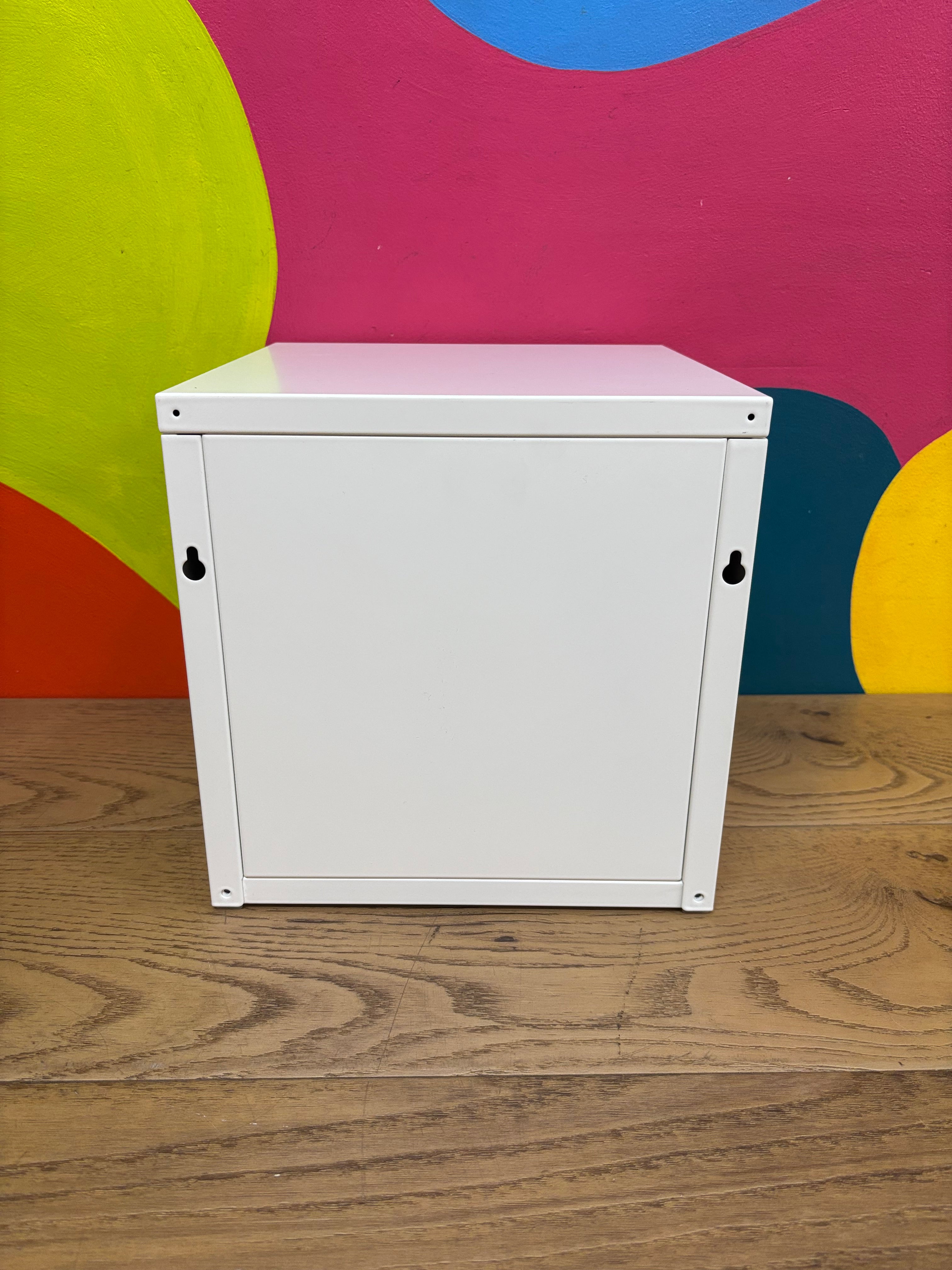 White Metal Wall Hanging Cabinet