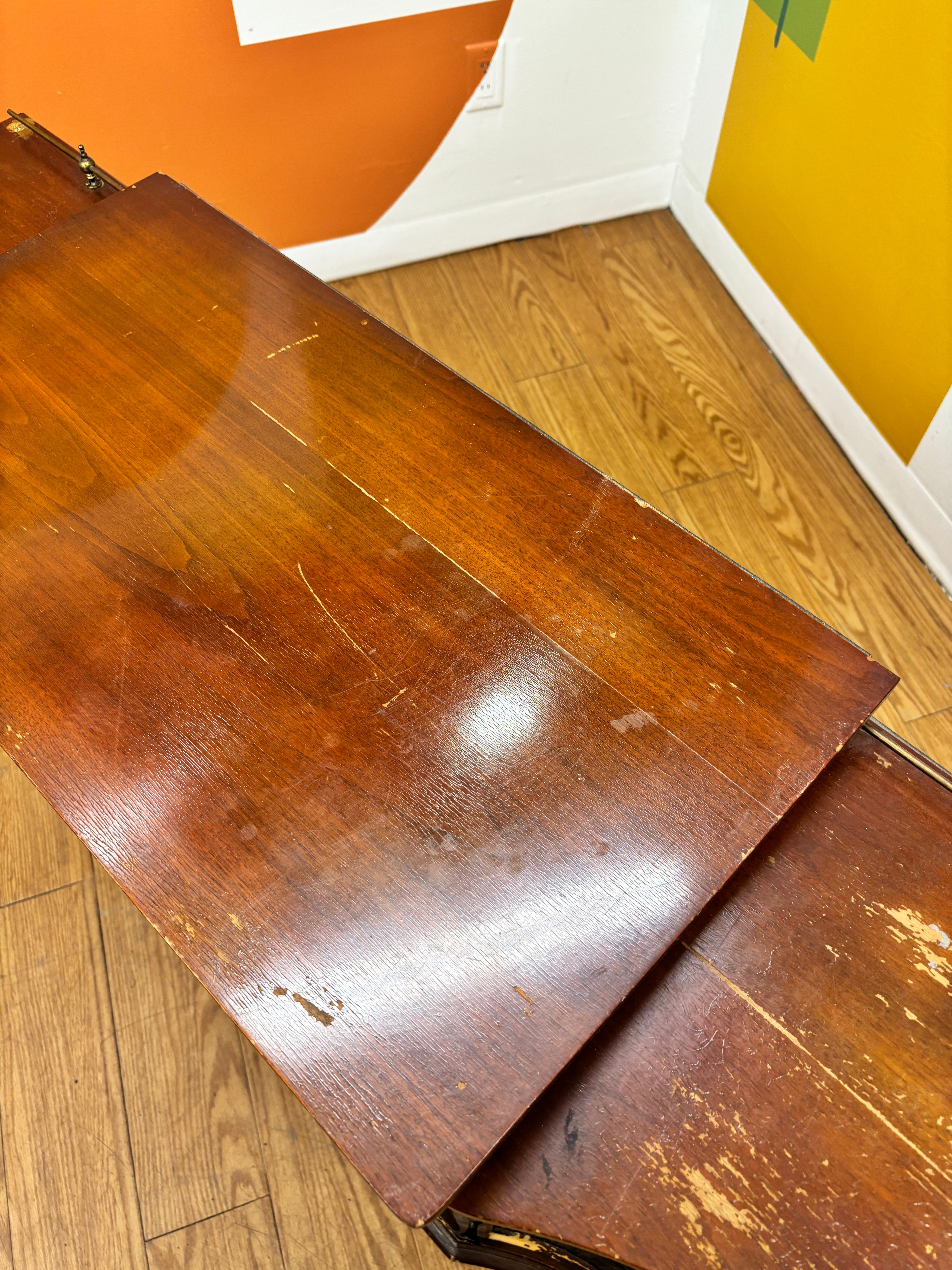 Wood Cabinet with Drop Down Drawer