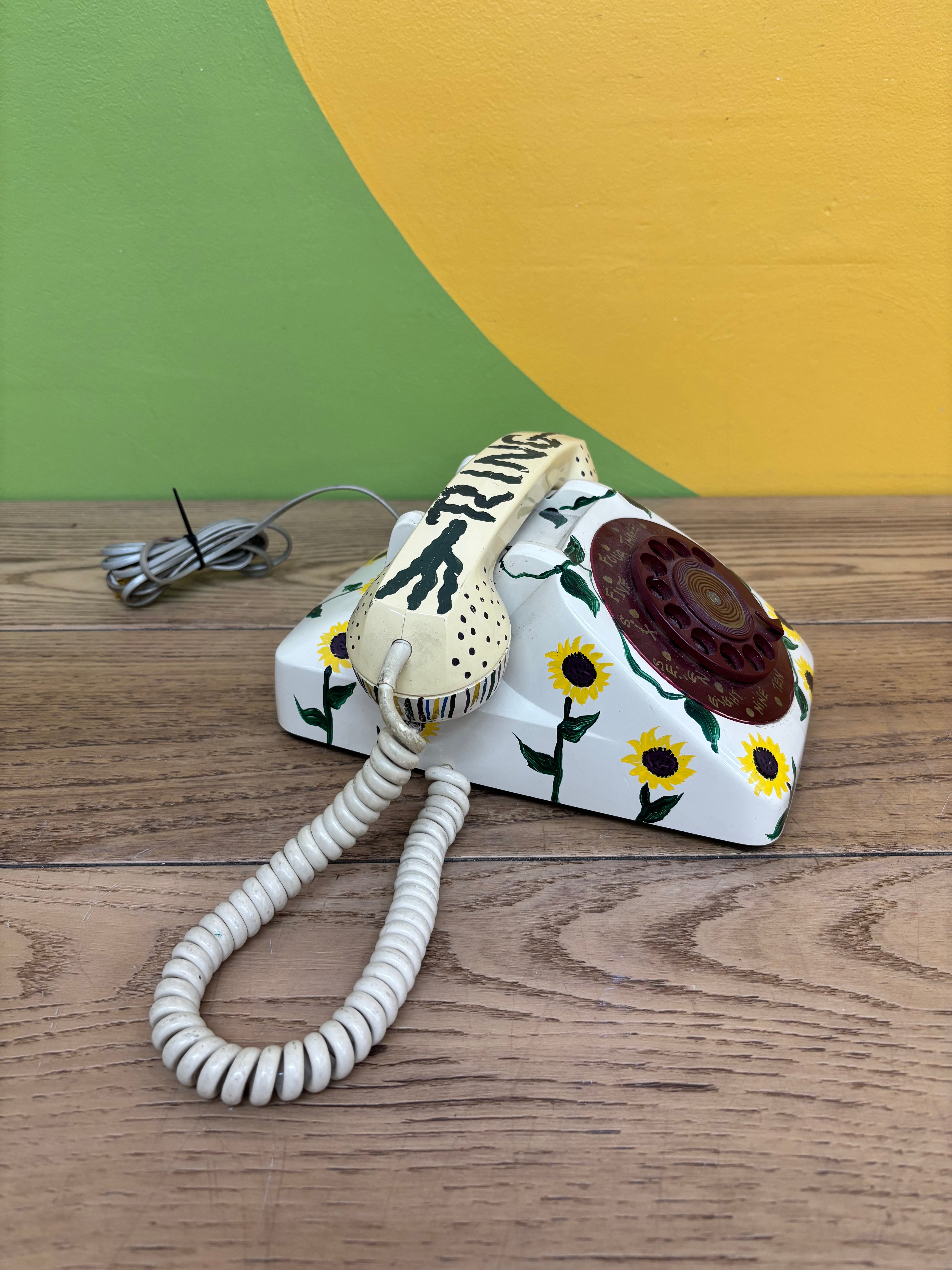 Painted Rotary Phone