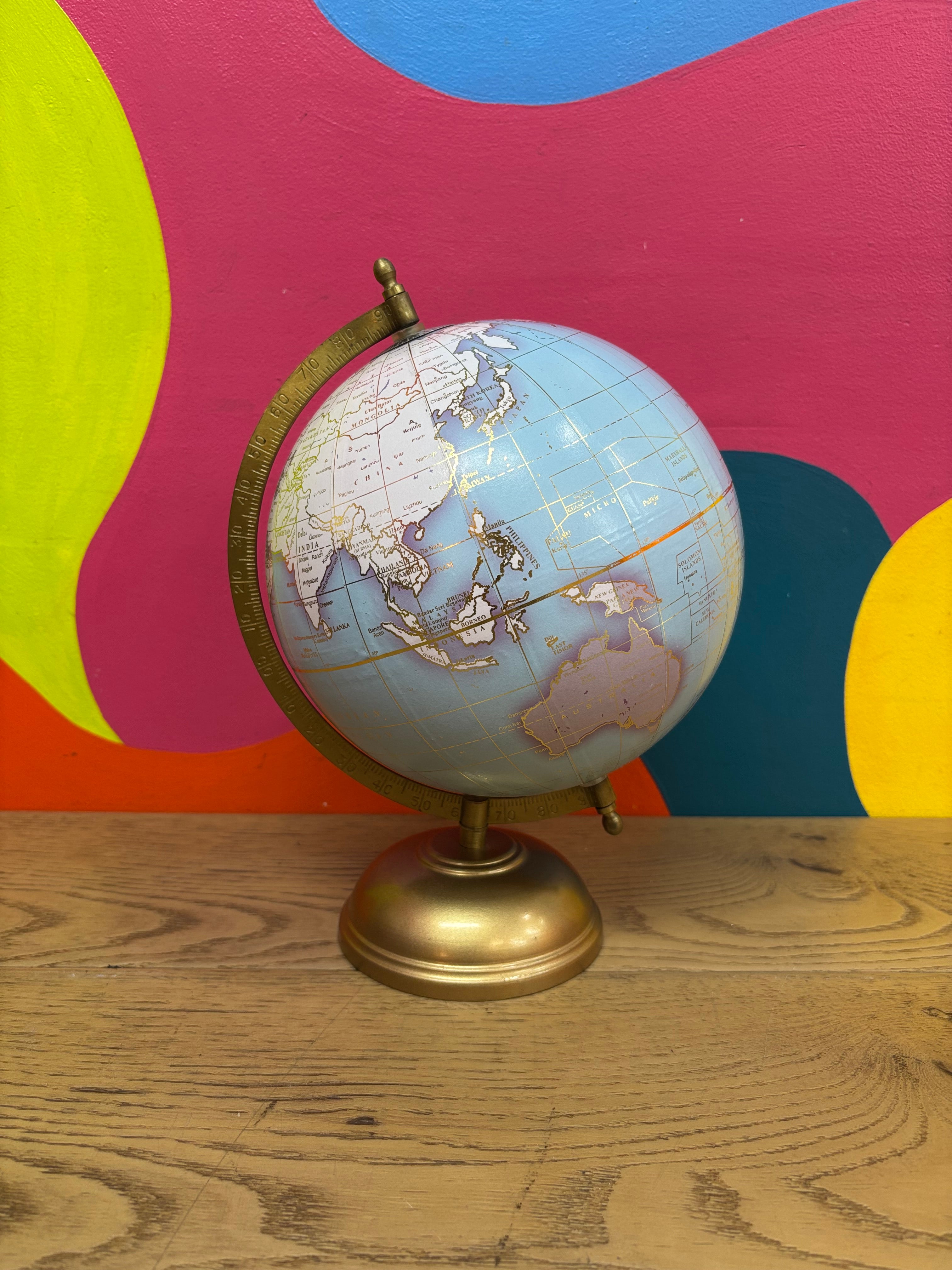 Small Blue & Gold Globe