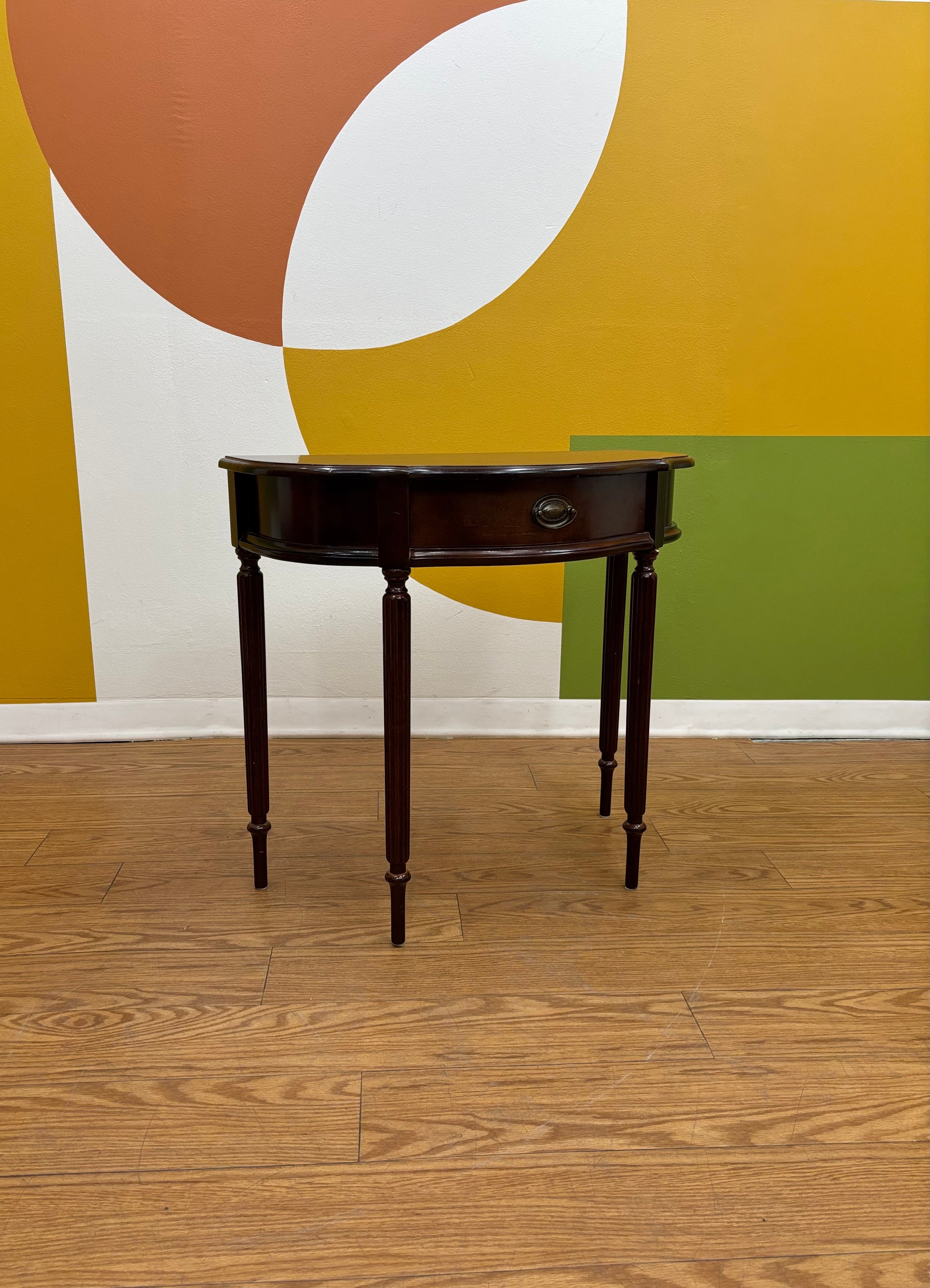 Wood Half Moon Table