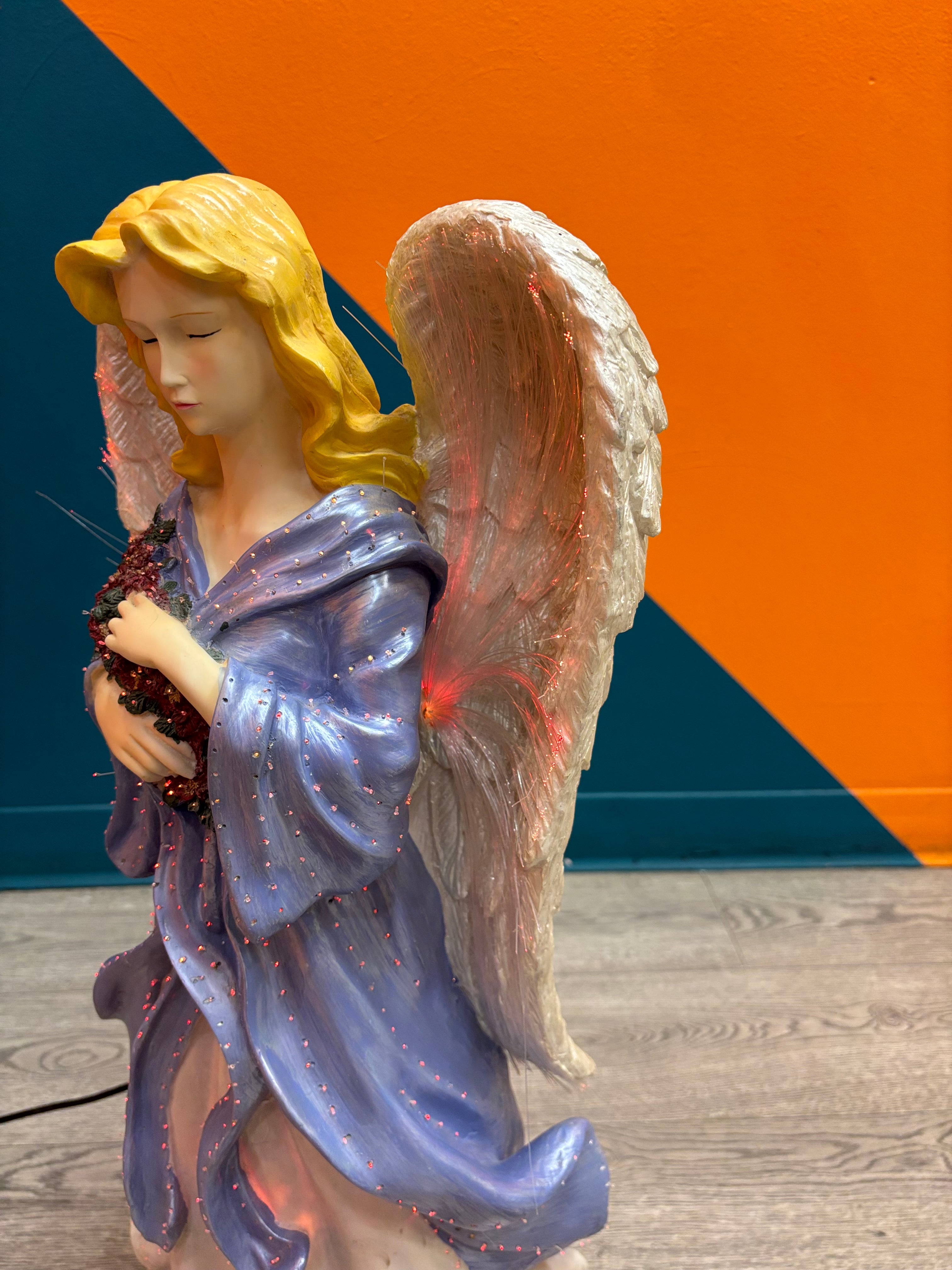 Fiber Optic Color Changing Angel Figurine