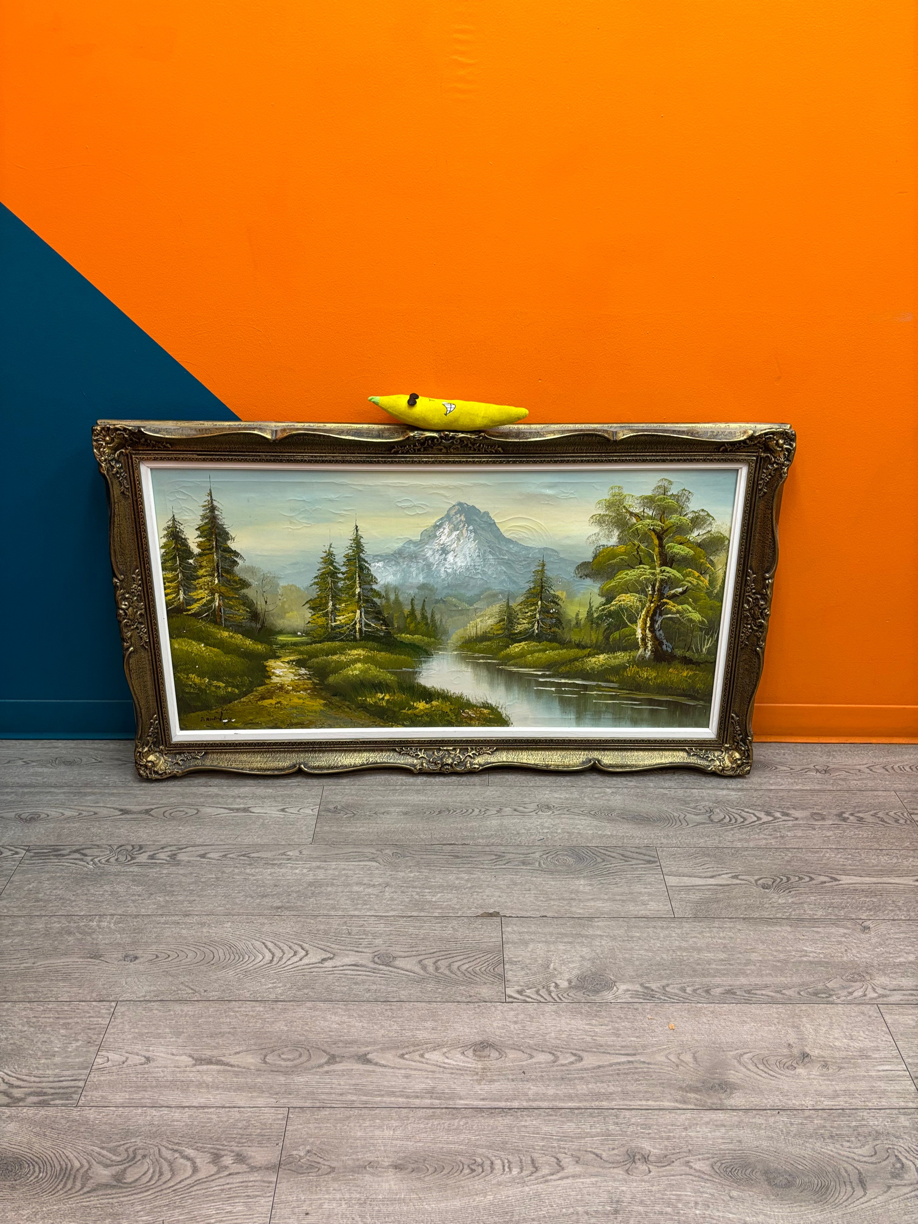 Large Gold Framed Mountain Print