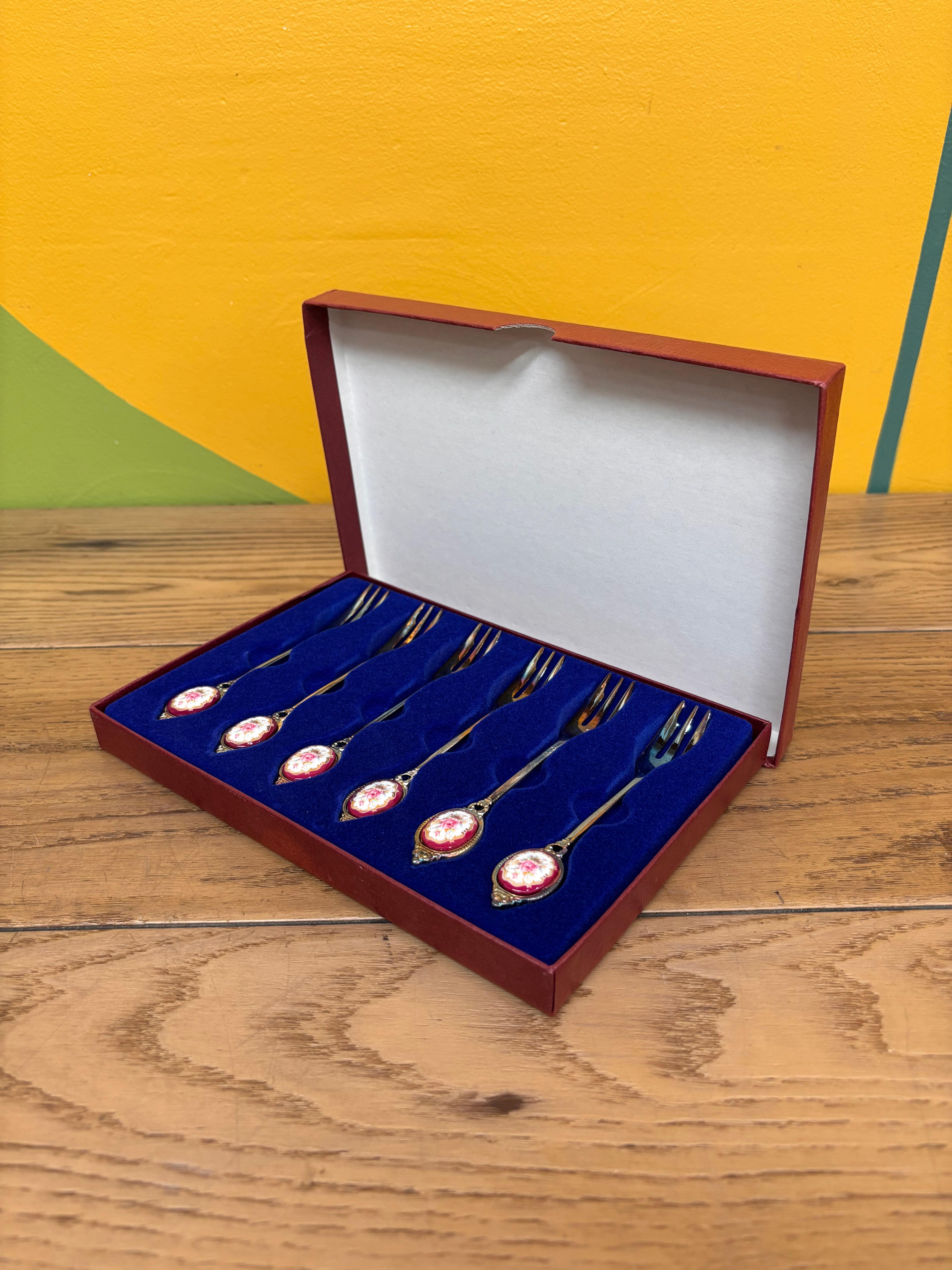 Silver Plated Floral Fork Set