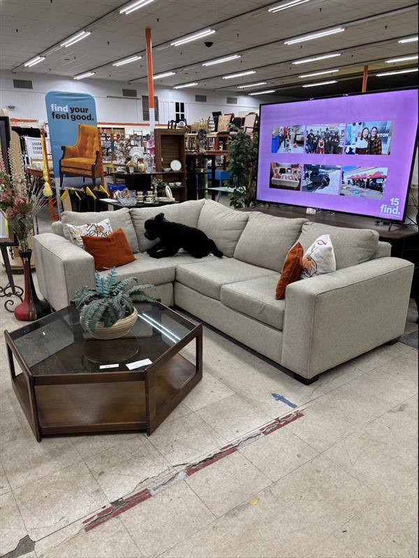 Beige Fabric Sectional