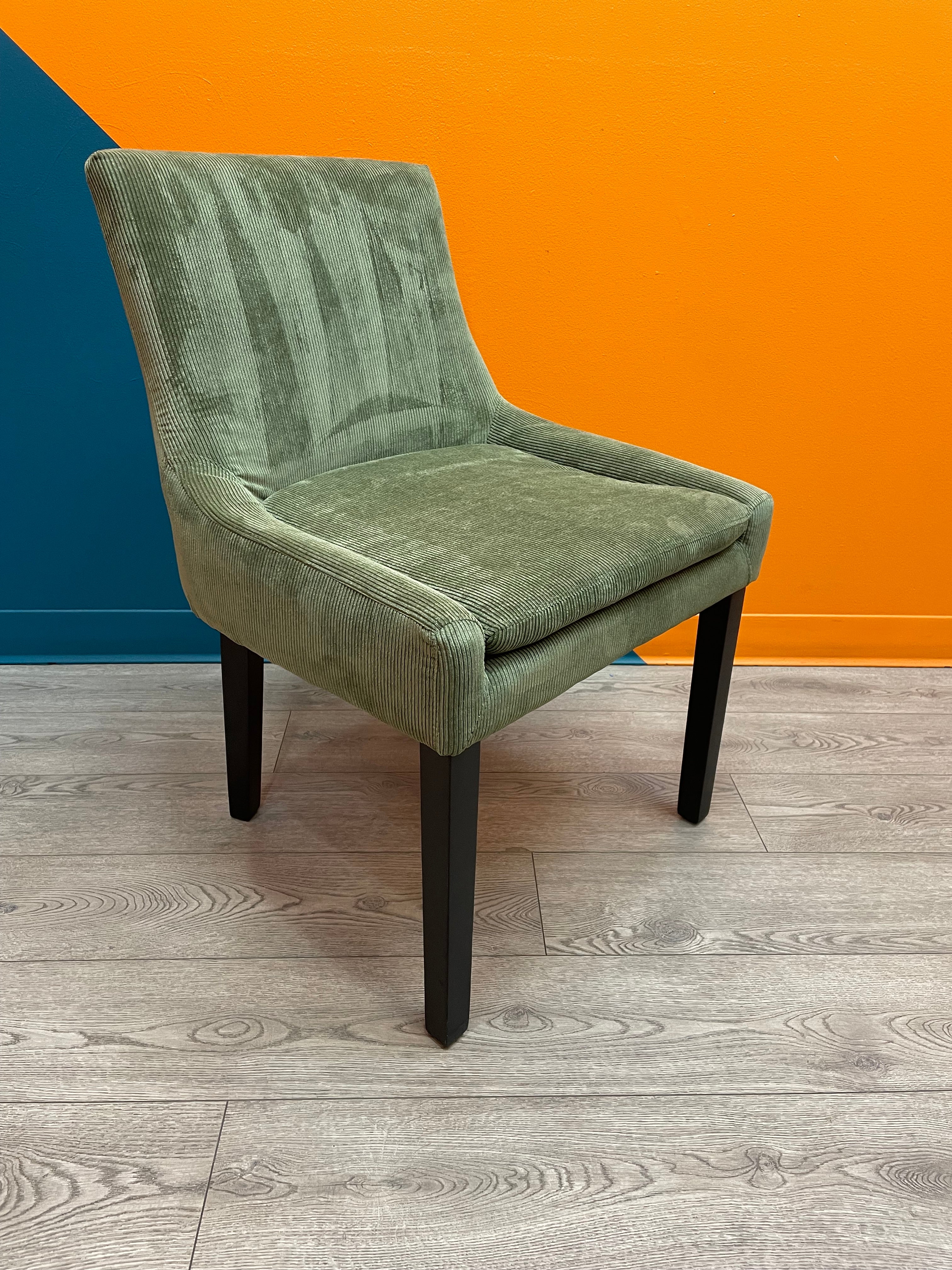 Green Corduroy Accent Chair (2 Available)