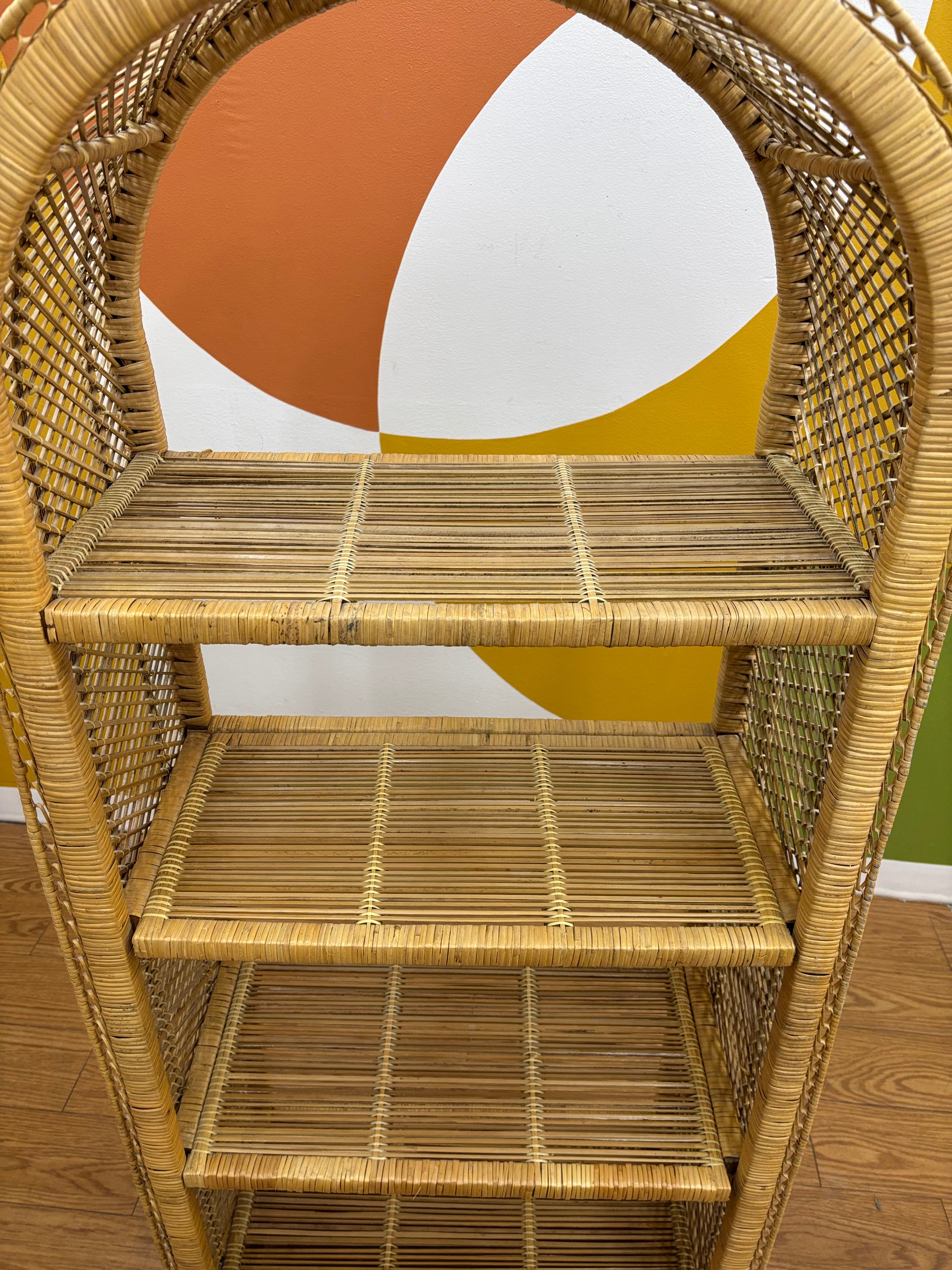 Arched Wicker Shelf