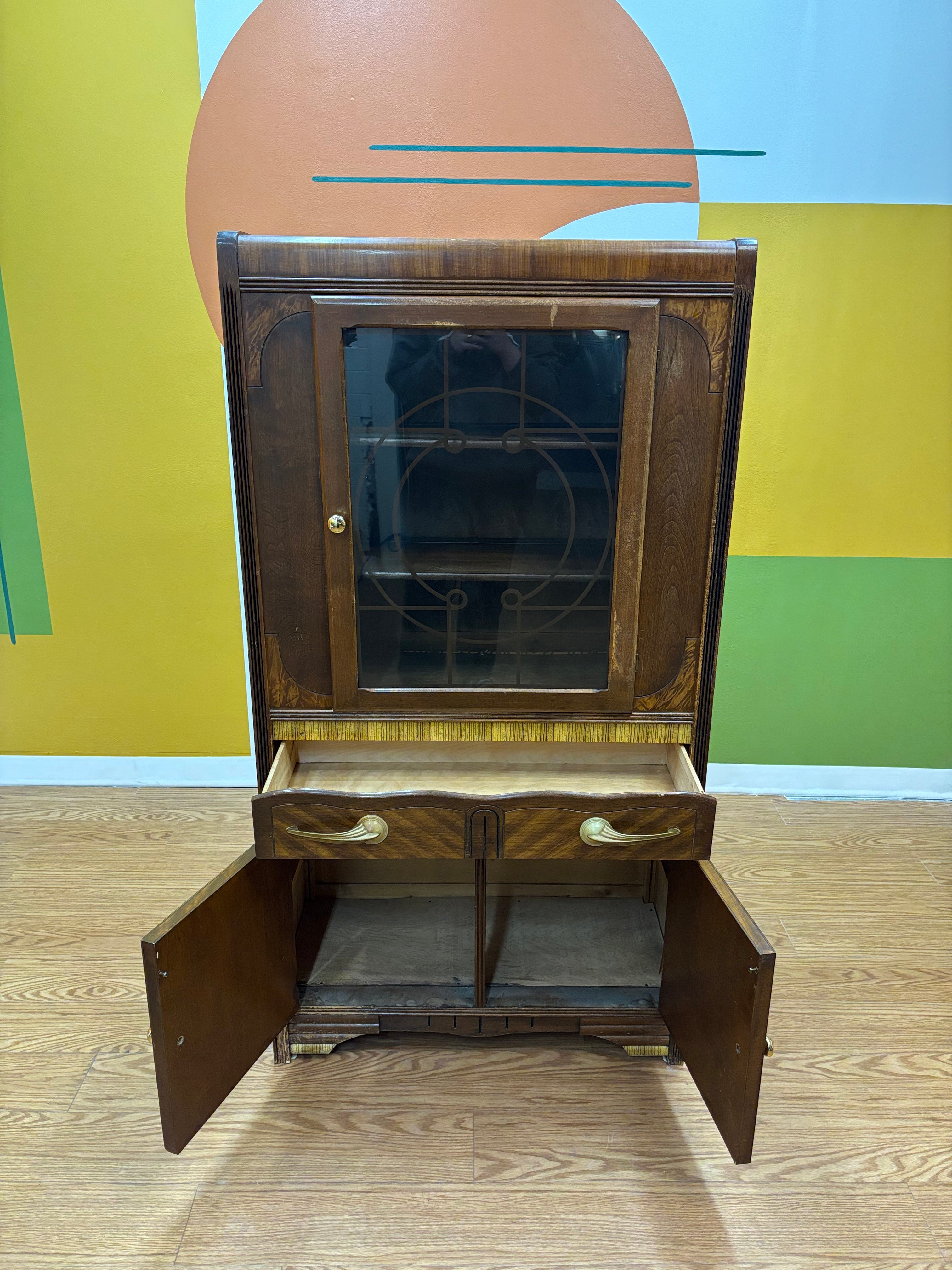 Wood Display Cabinet