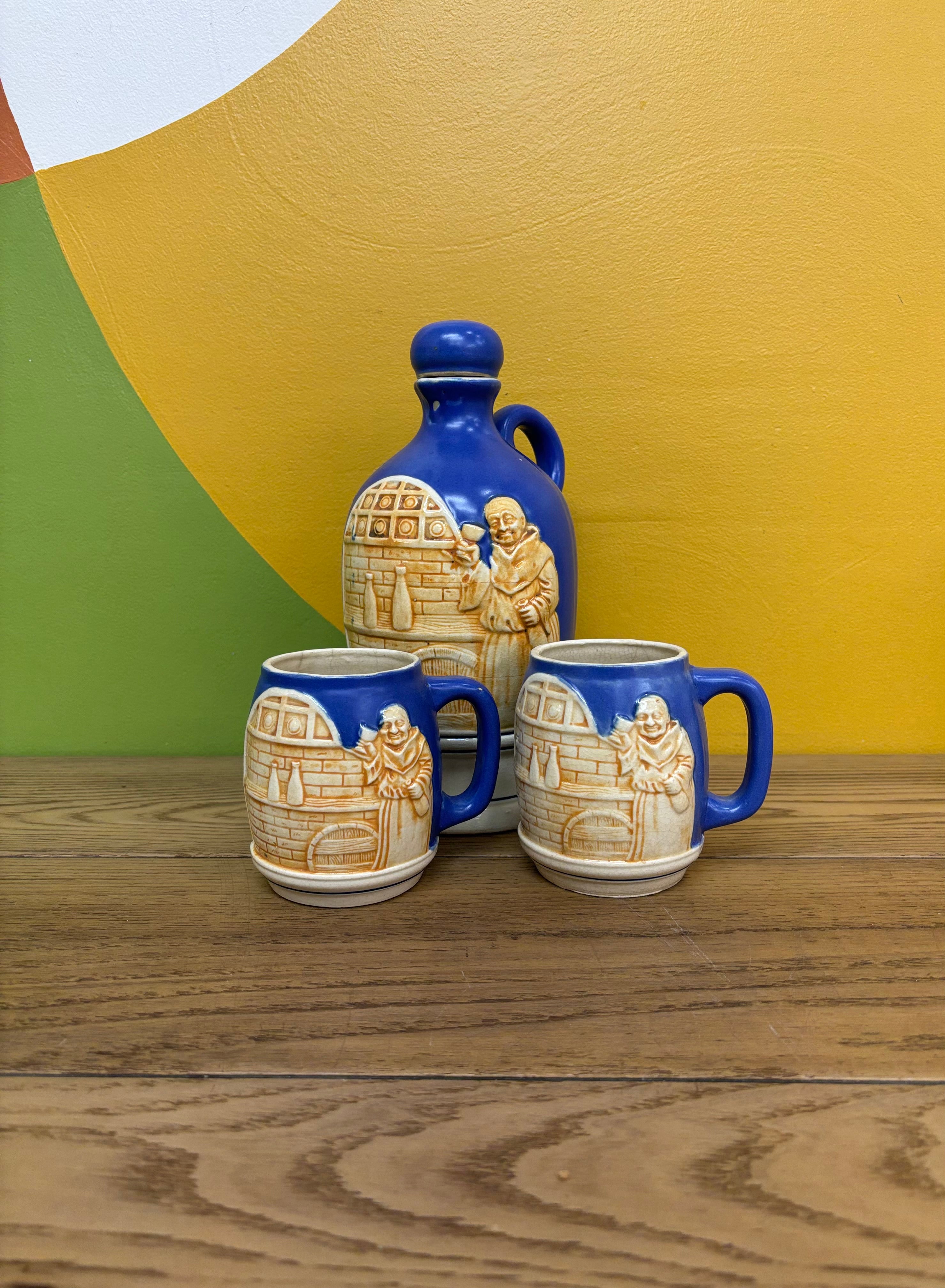 Blue Jug & Mug Set
