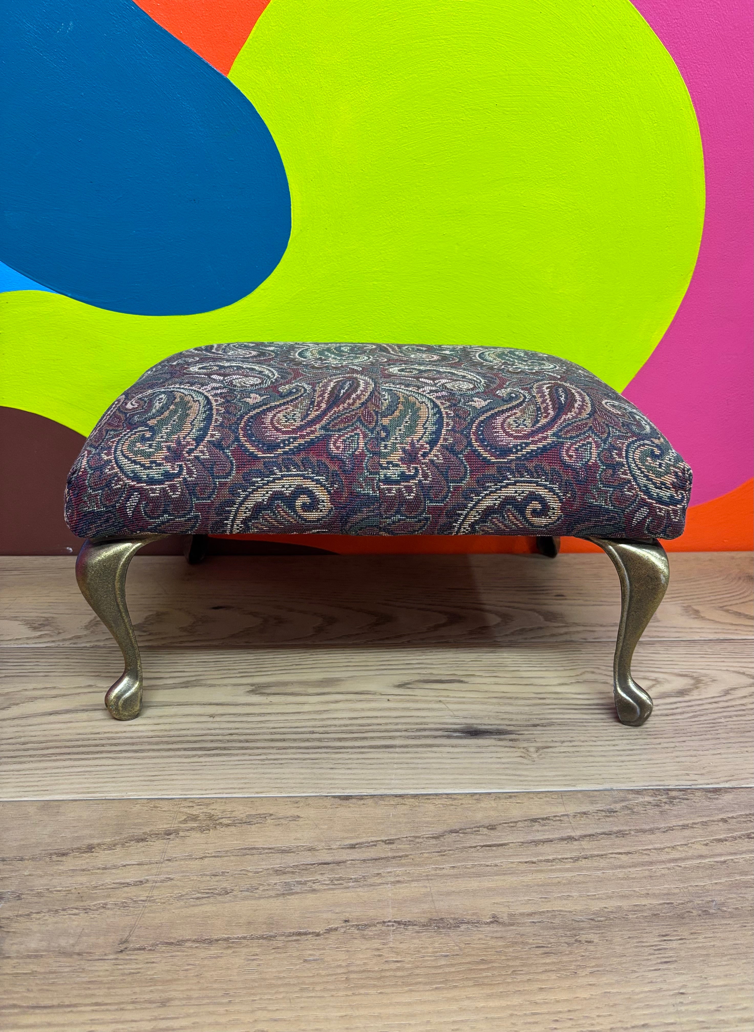 Small Patterned Footstool