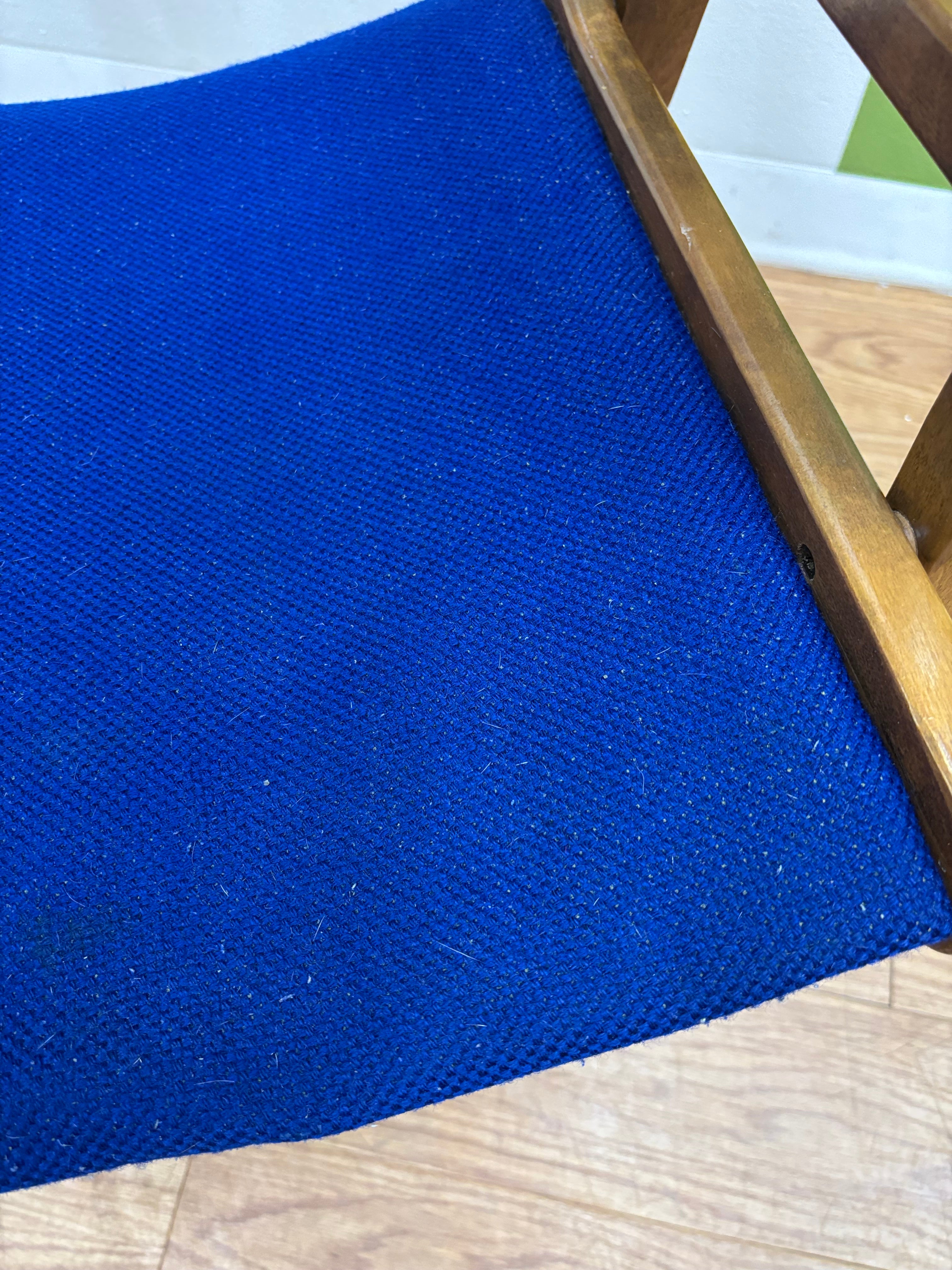 Cobalt Blue Wood Chair