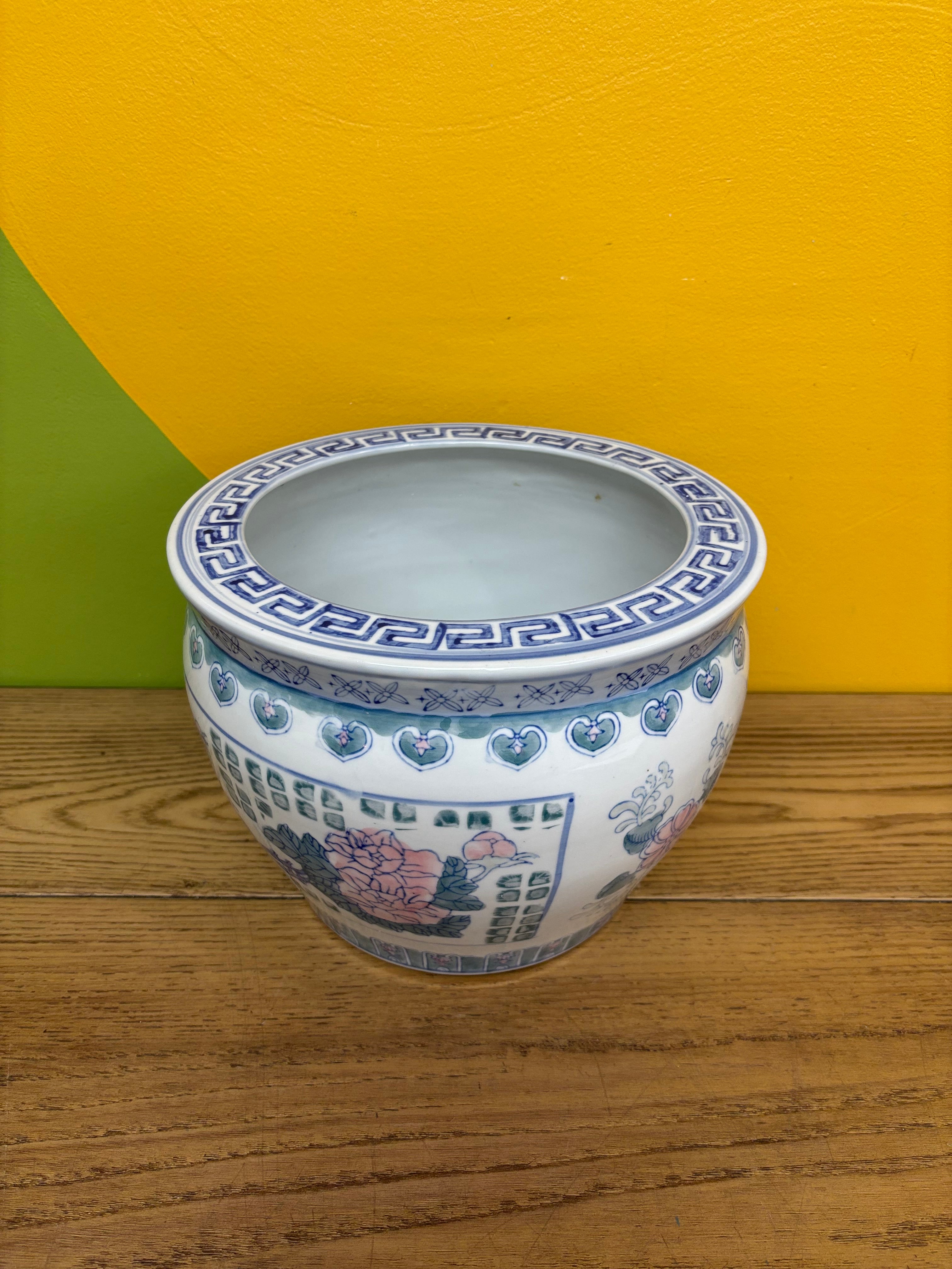 Blue & White Planter Pot