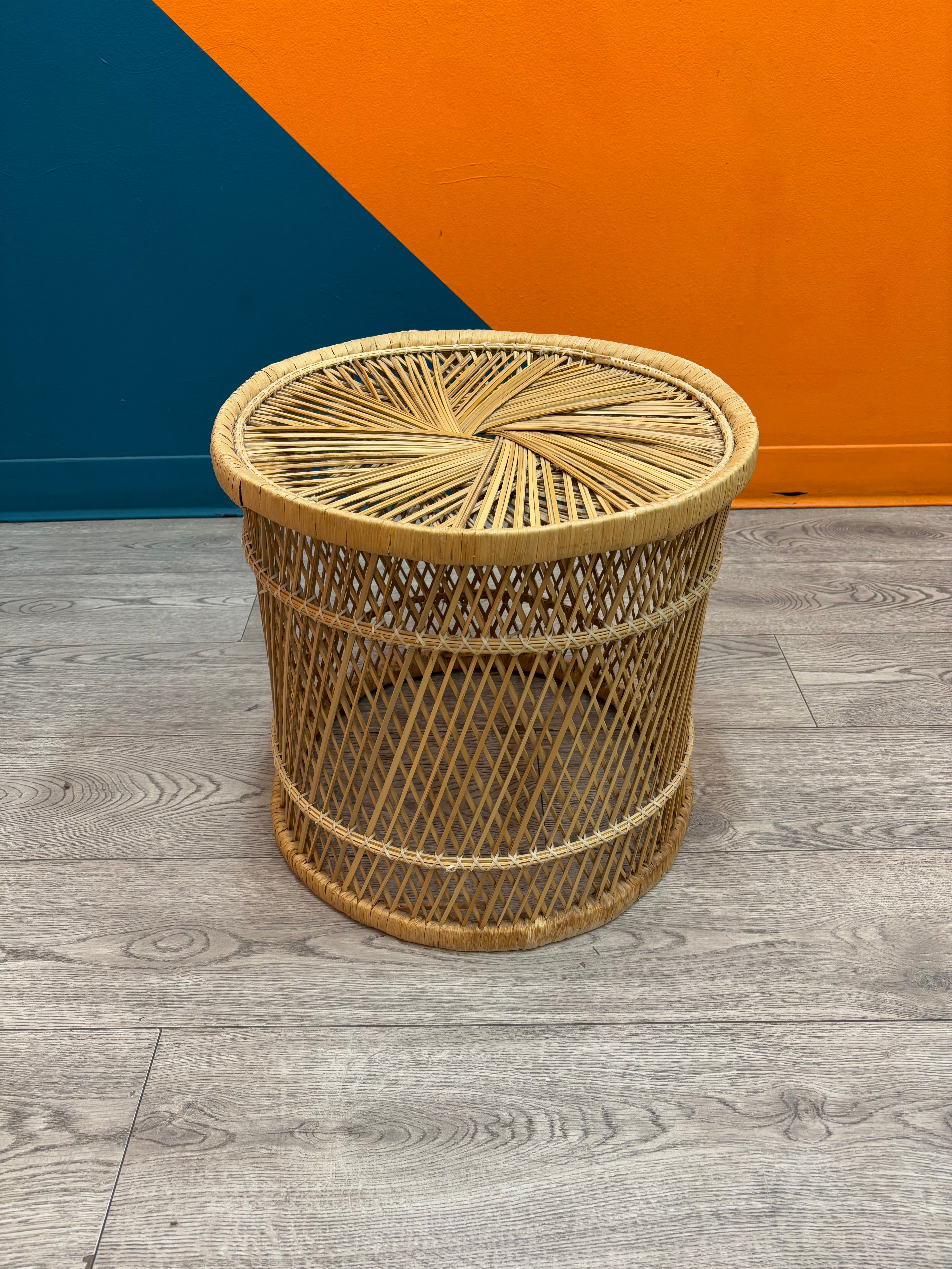 Large Wicker Side Table