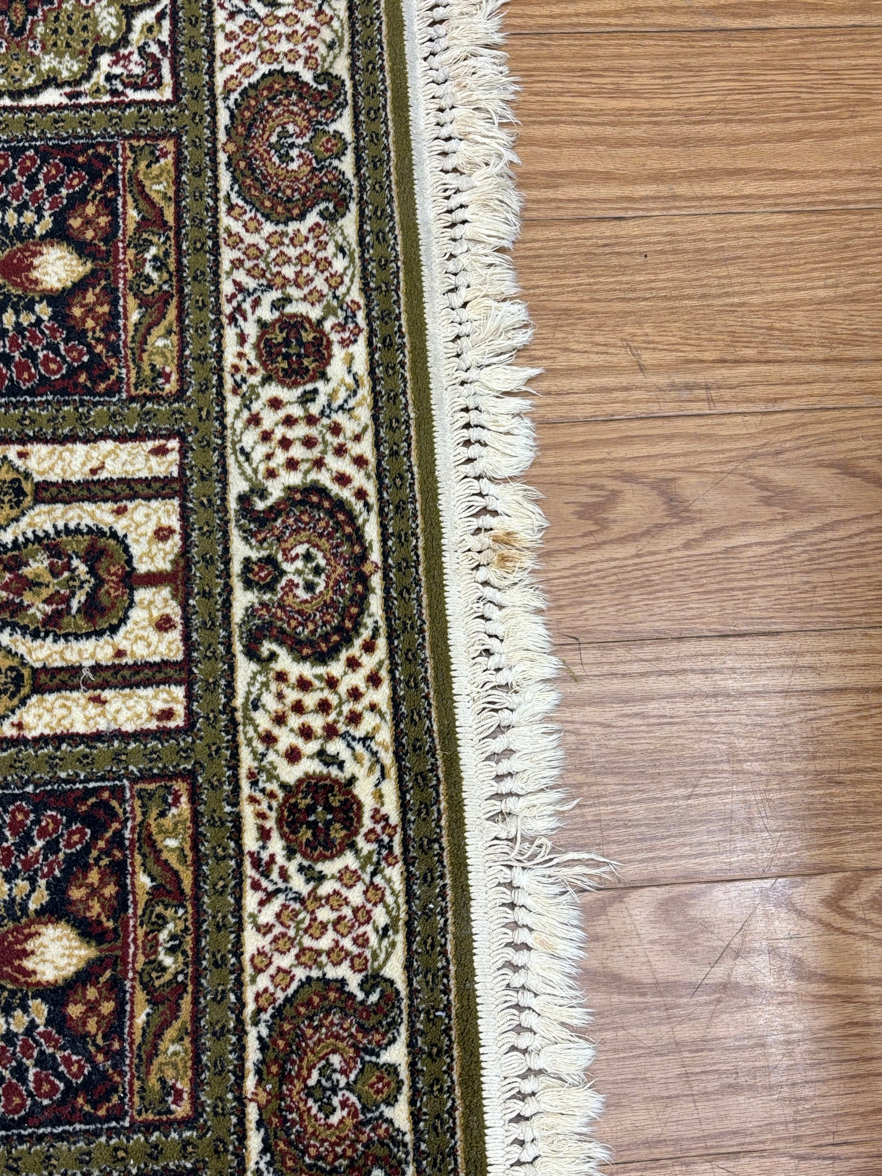 Green Grid Rug