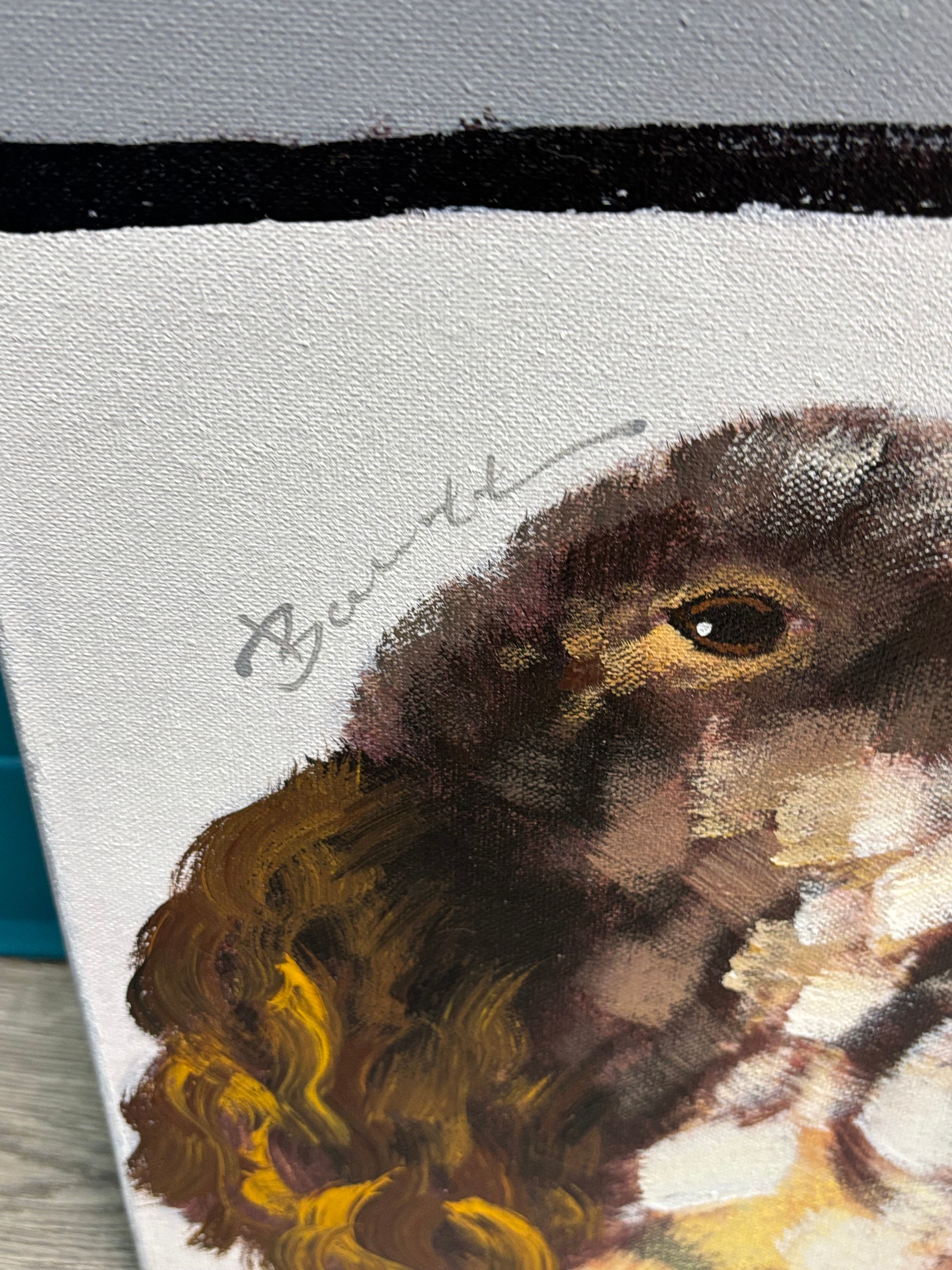 Large Dog Print on Canvas