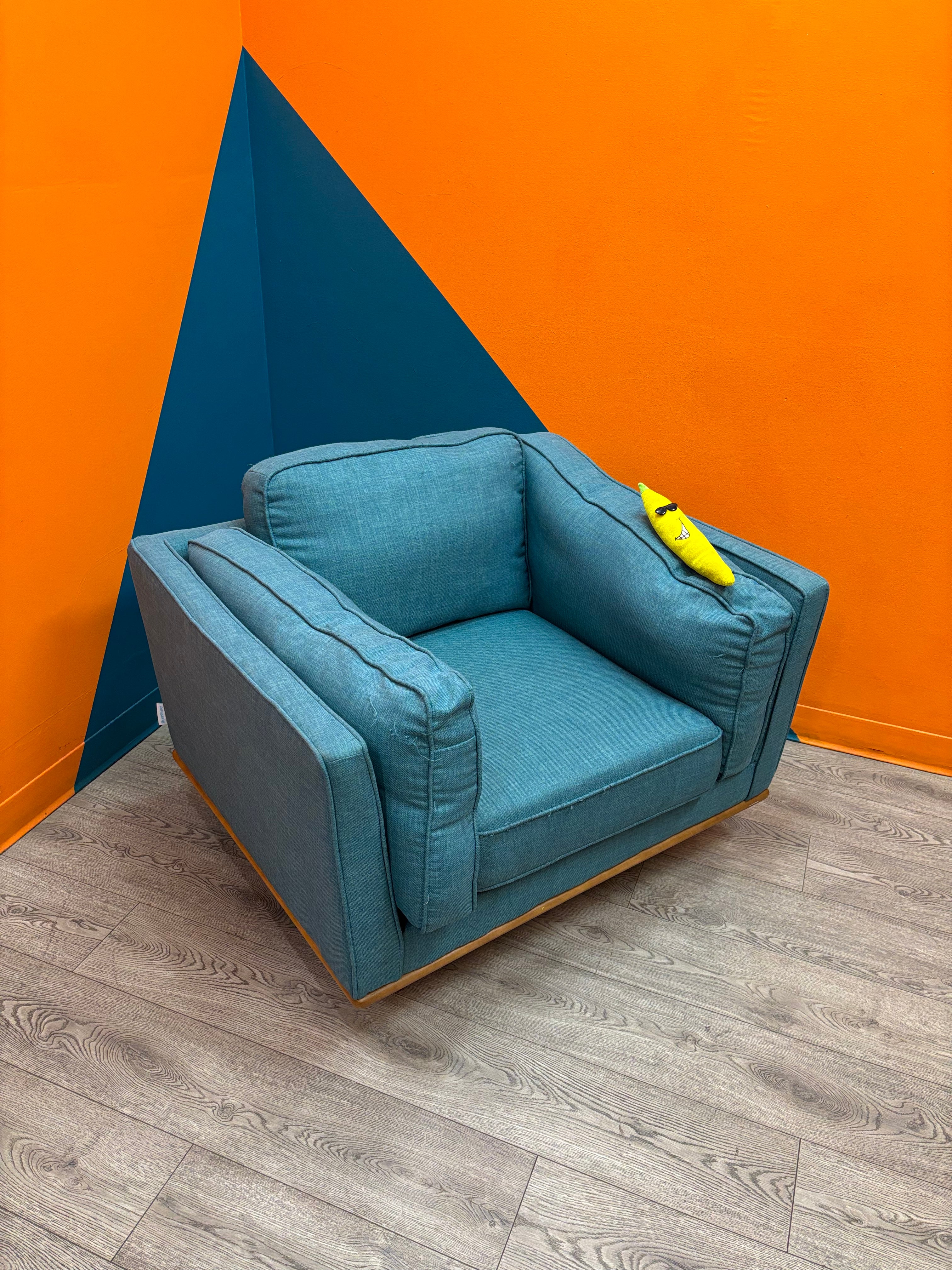 Oversized Teal Armchair
