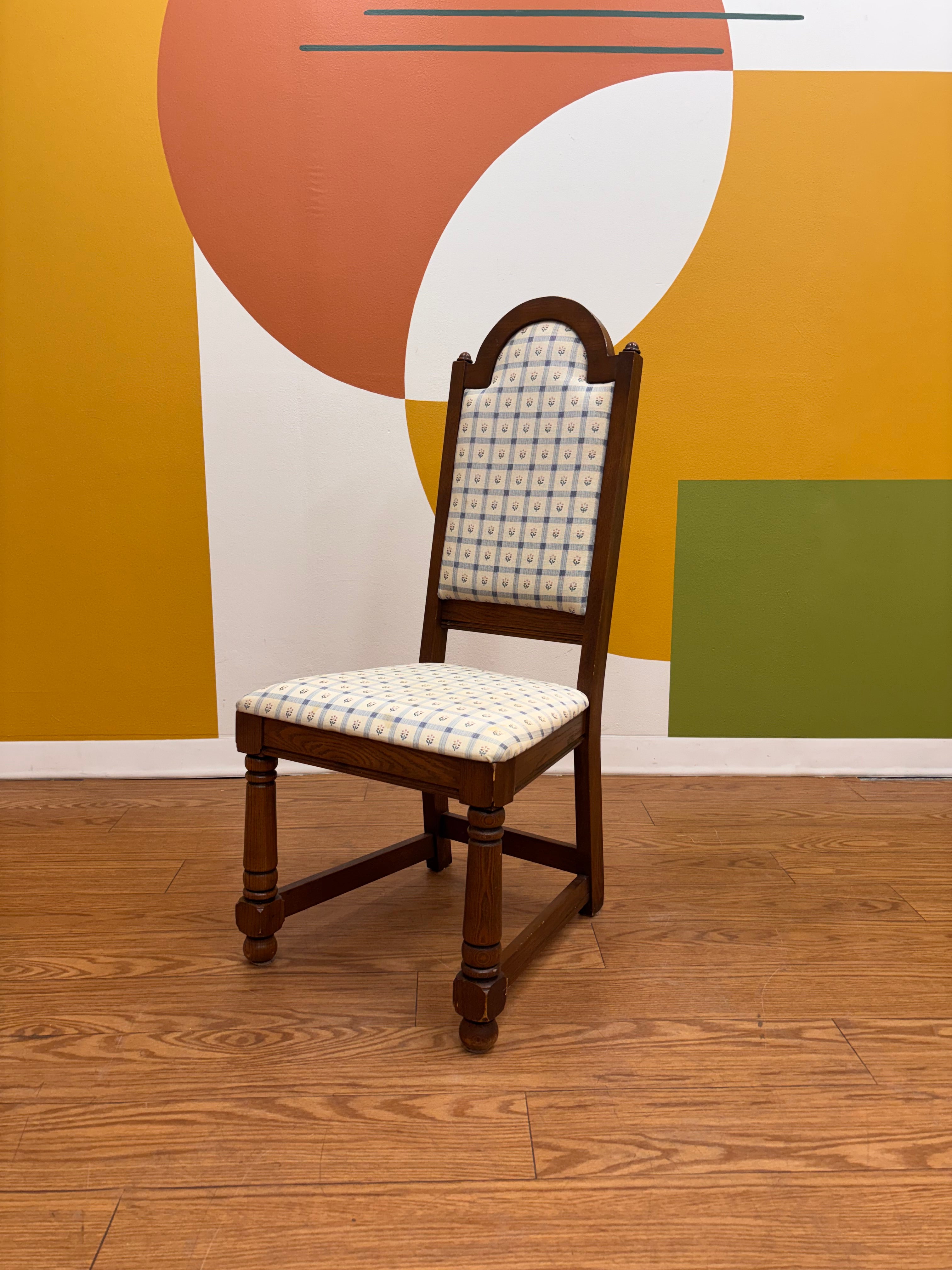 Floral Gingham Dining Chair (4)