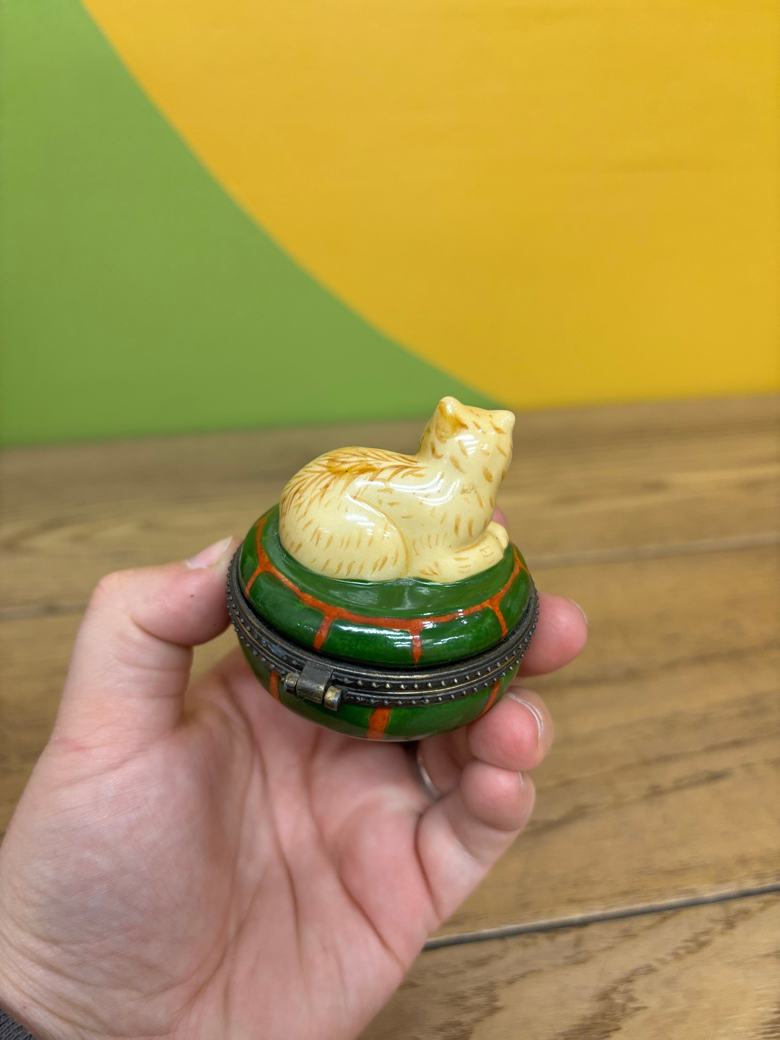 Small Cat Trinket Box