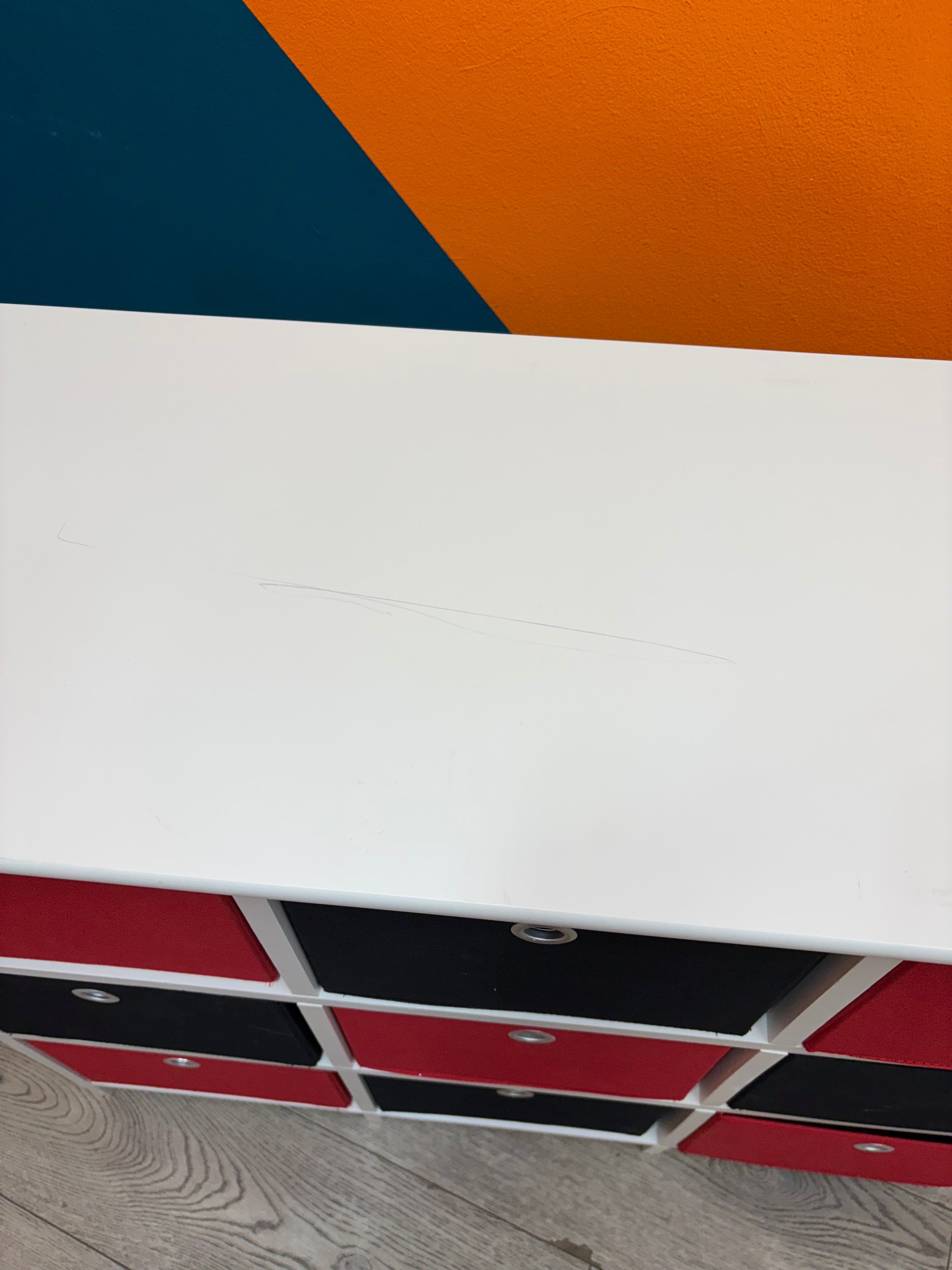 Black & Red Storage Shelves (2 available)