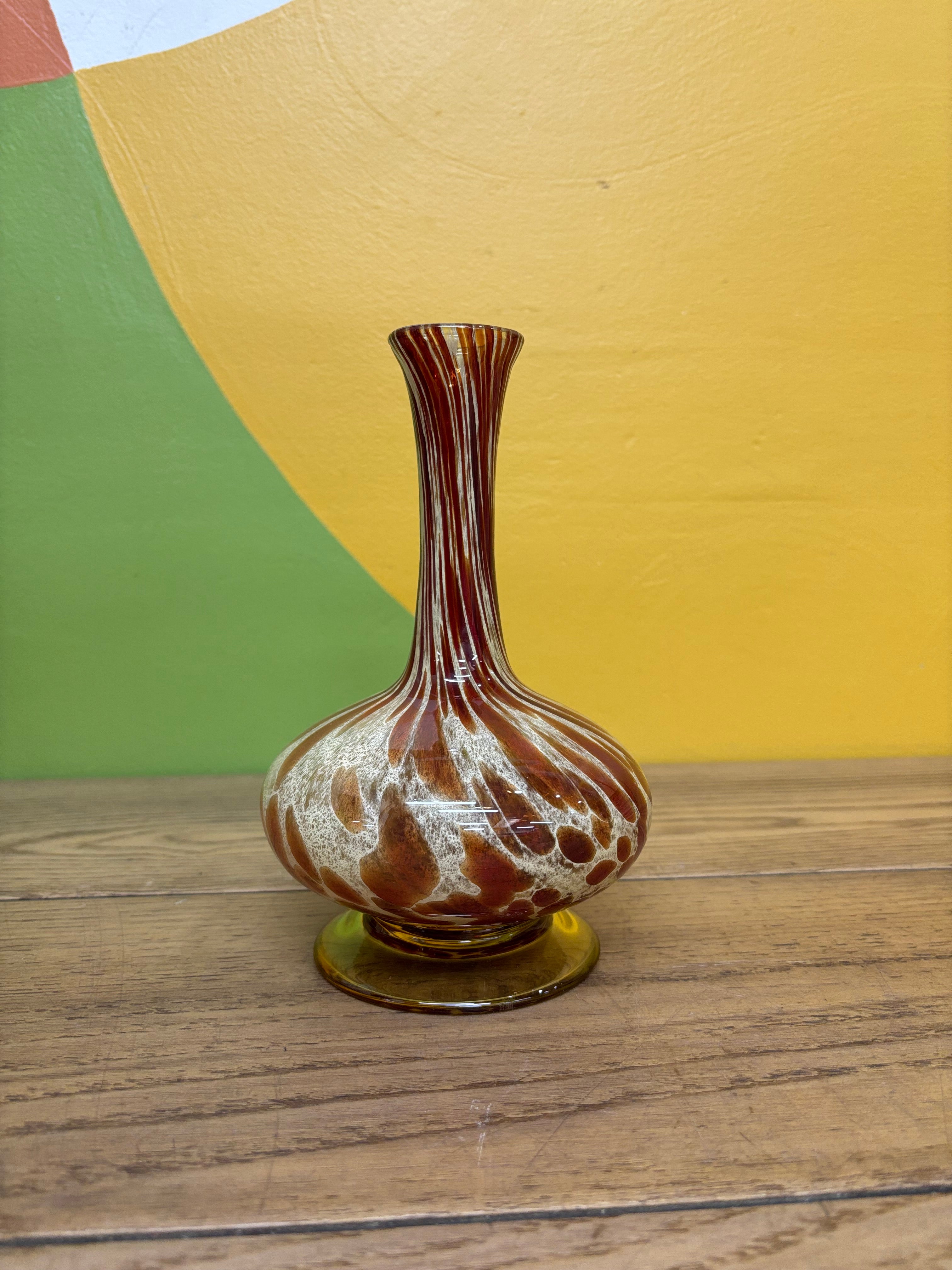 Small Brown Glass Vase