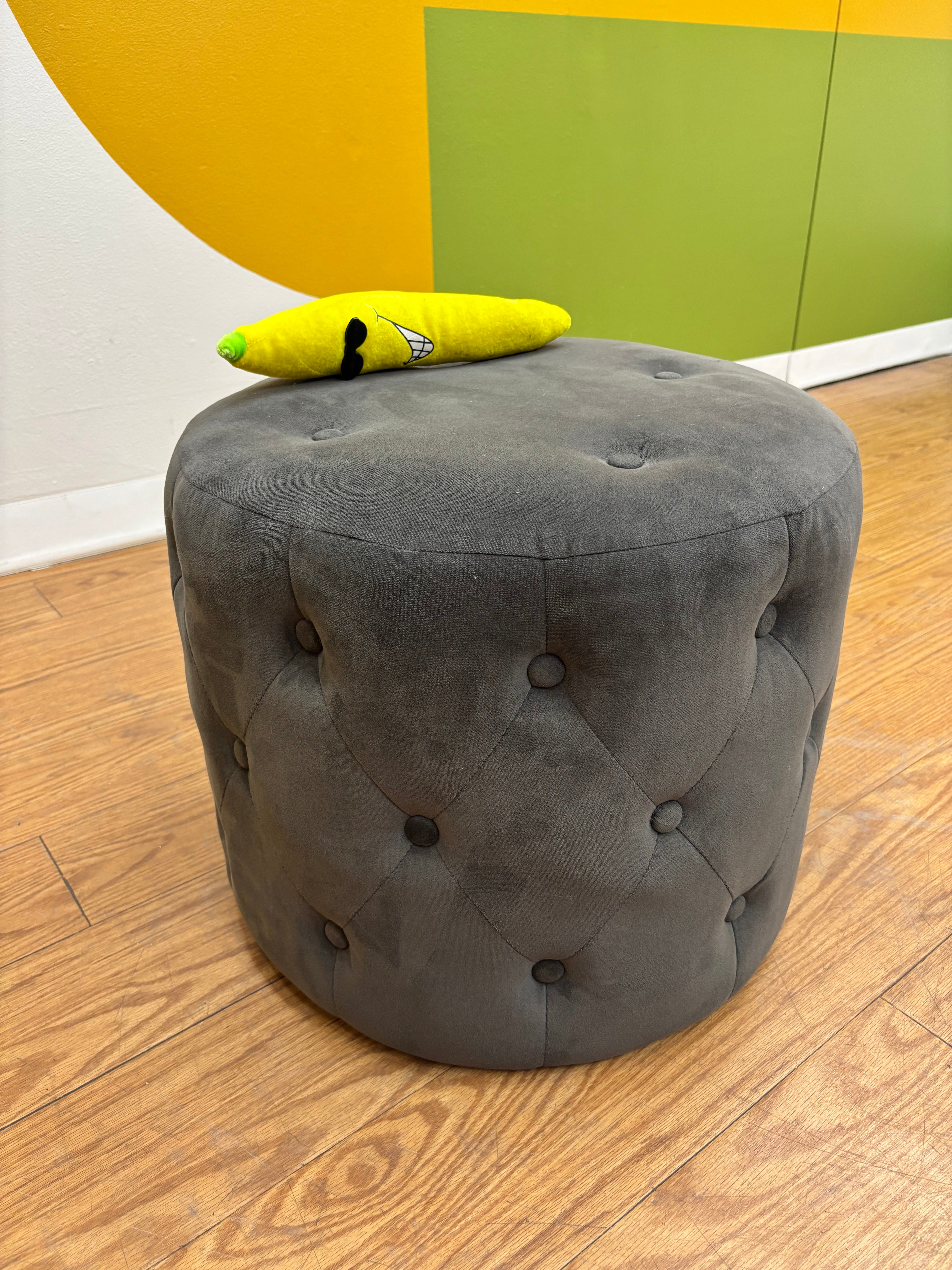 Grey Pouf