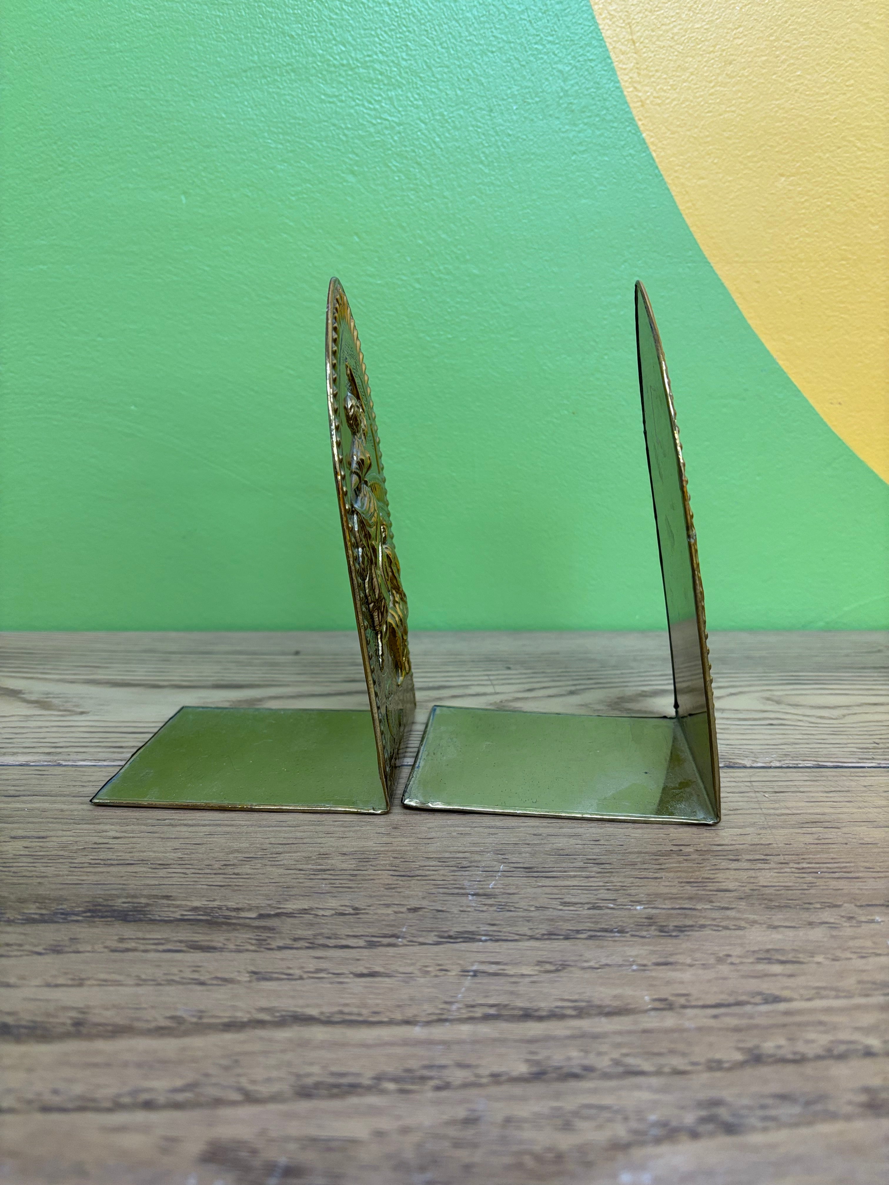 Gold Toned Bookends
