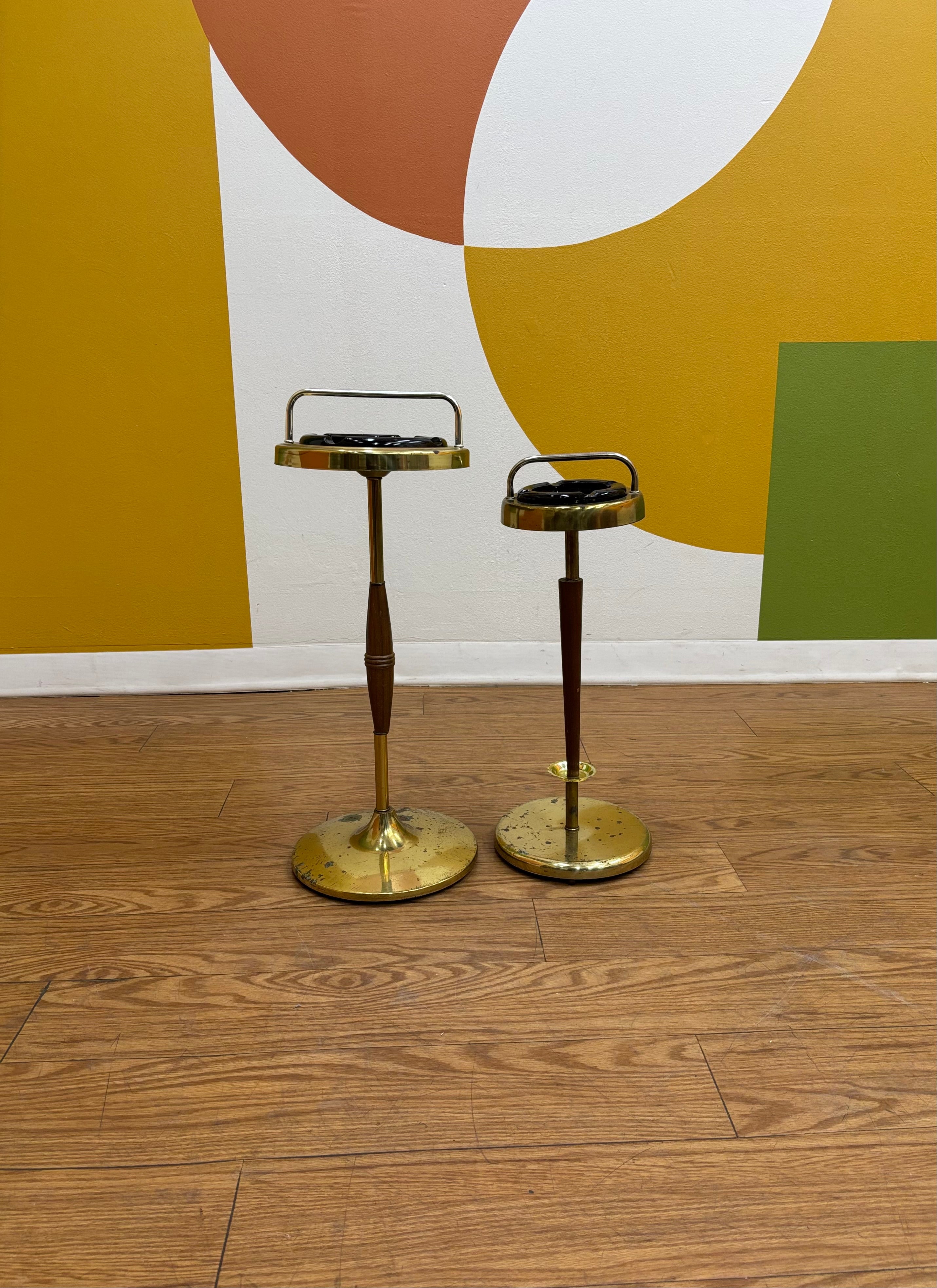(2) Standing Ashtrays