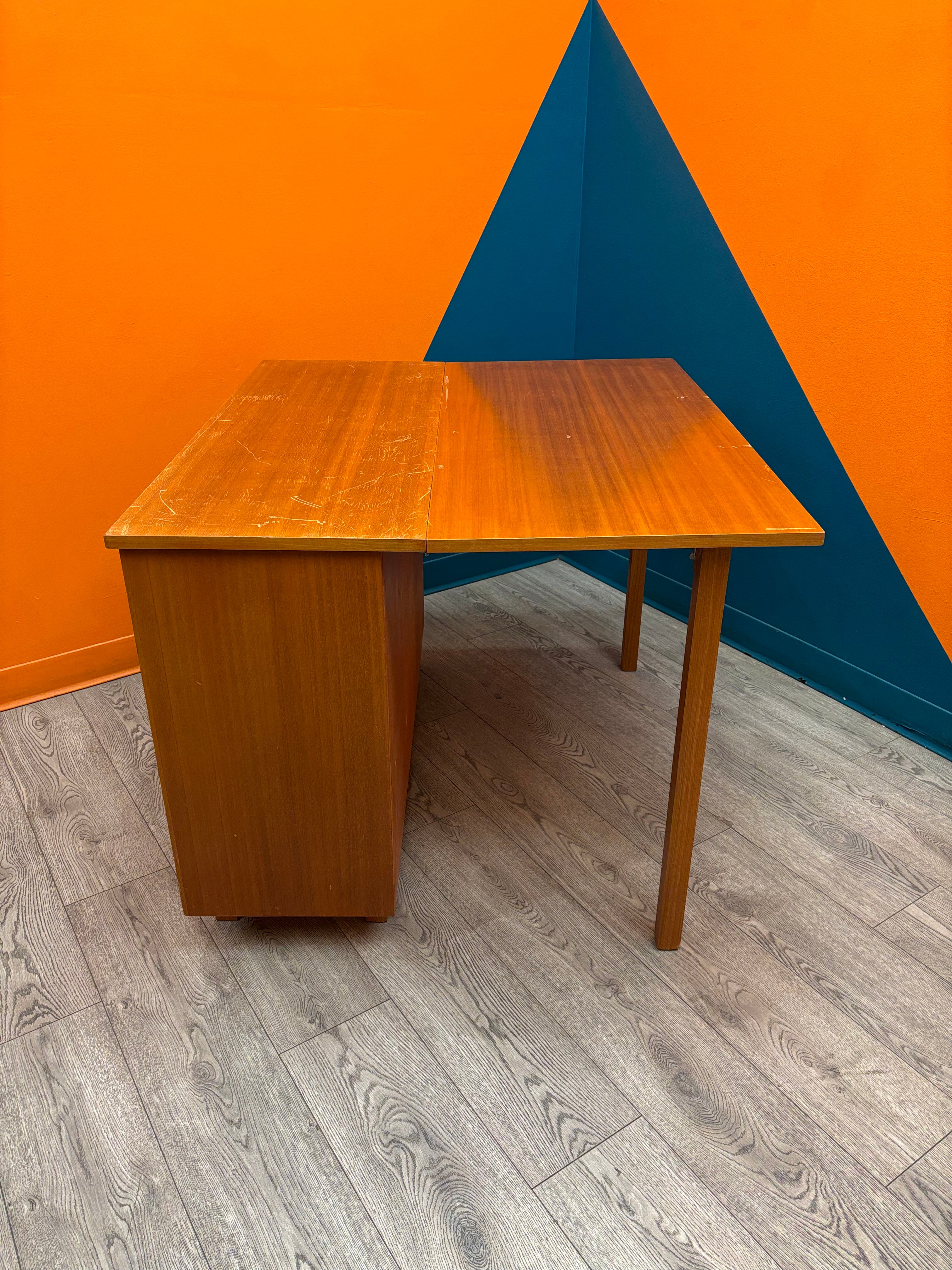 Drop Leaf Wood Cabinet