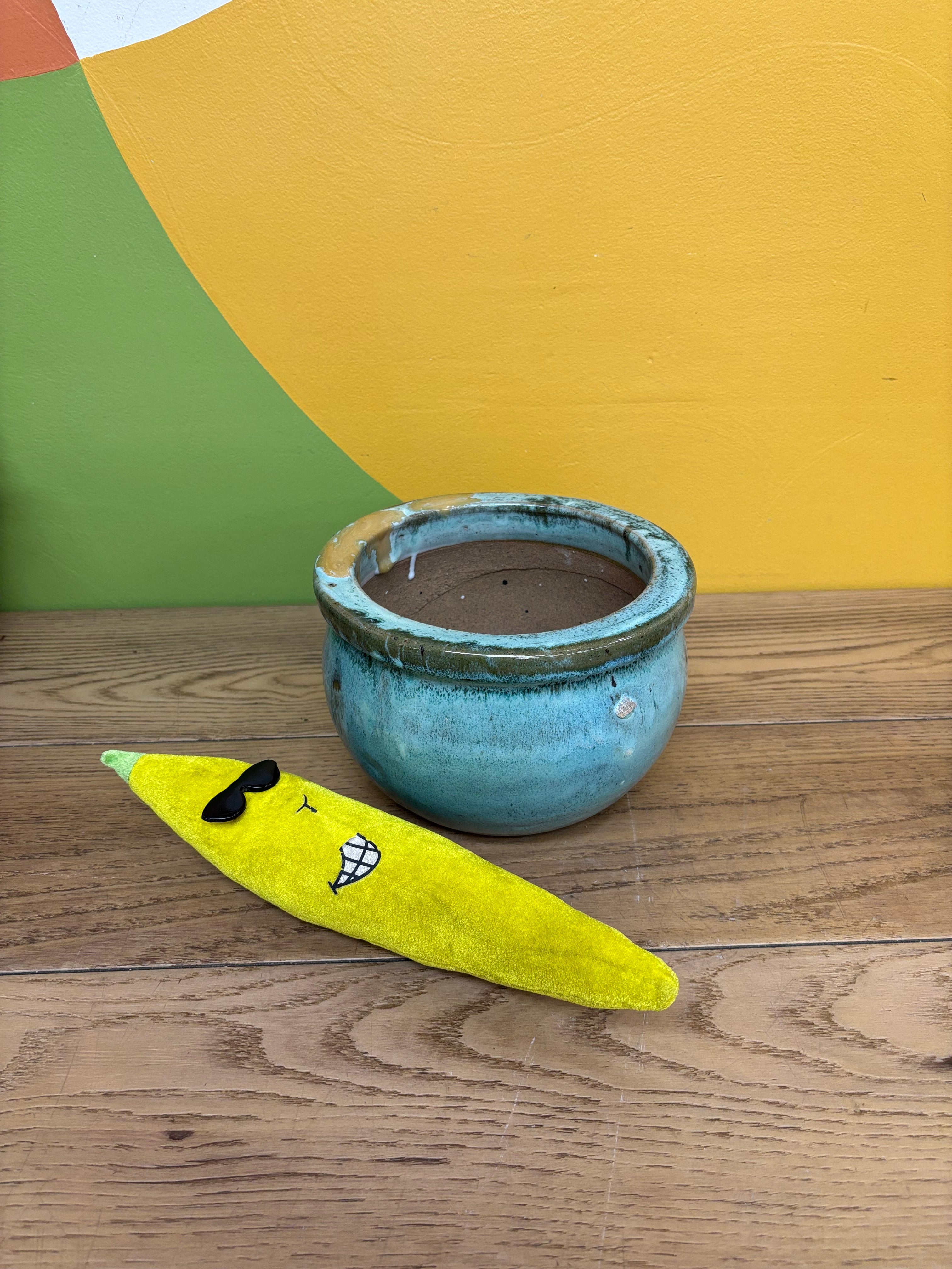 Small Blue Planter (2 available)