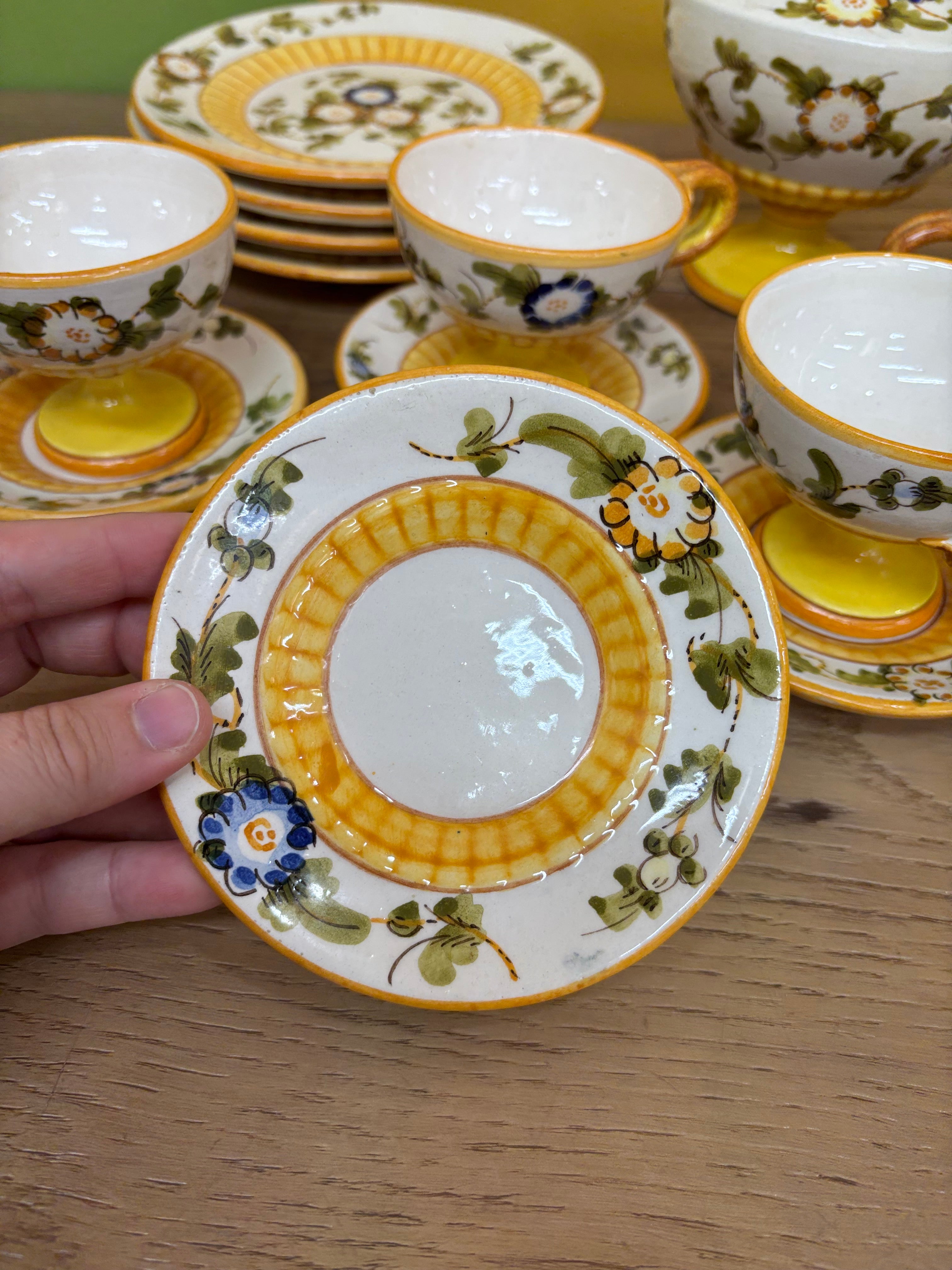 Hand Painted Ceramic Teapot Set