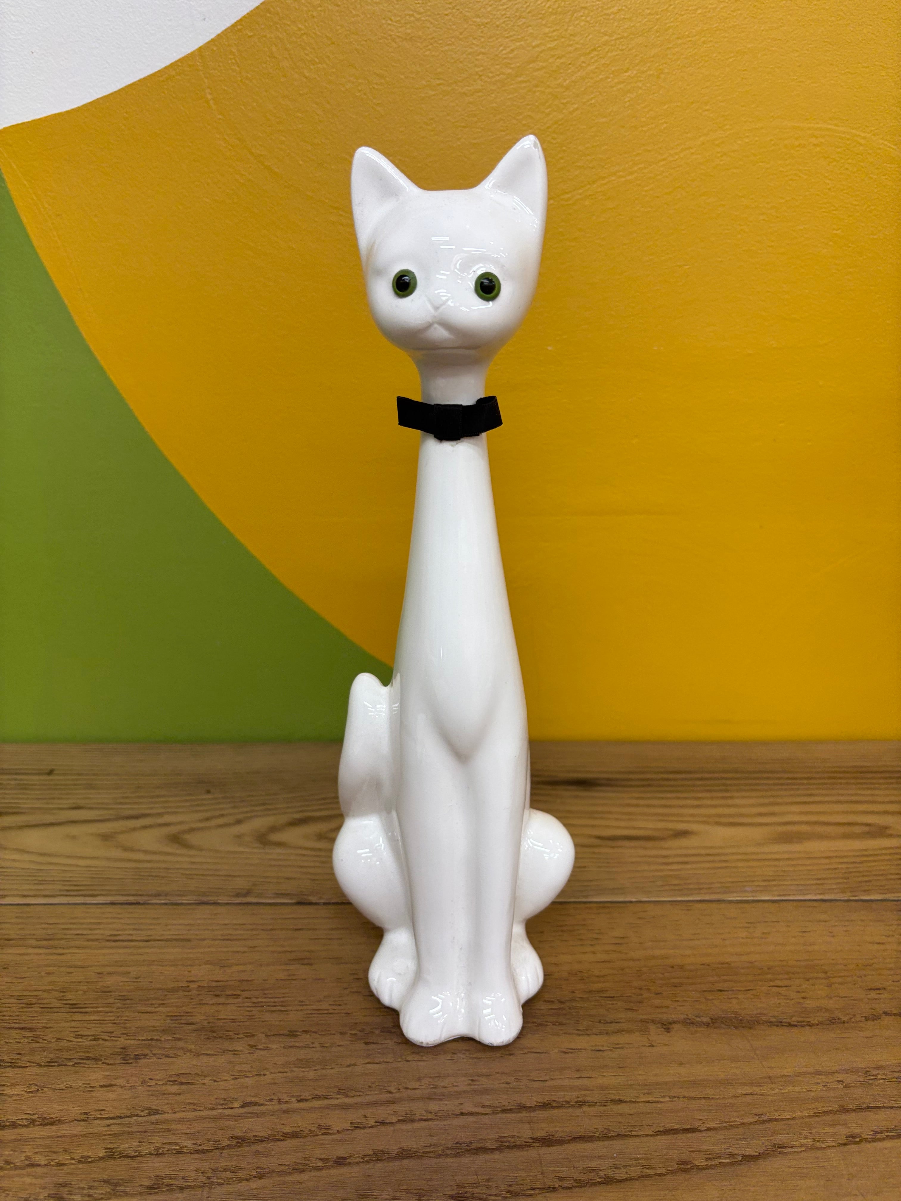 White Ceramic Cat