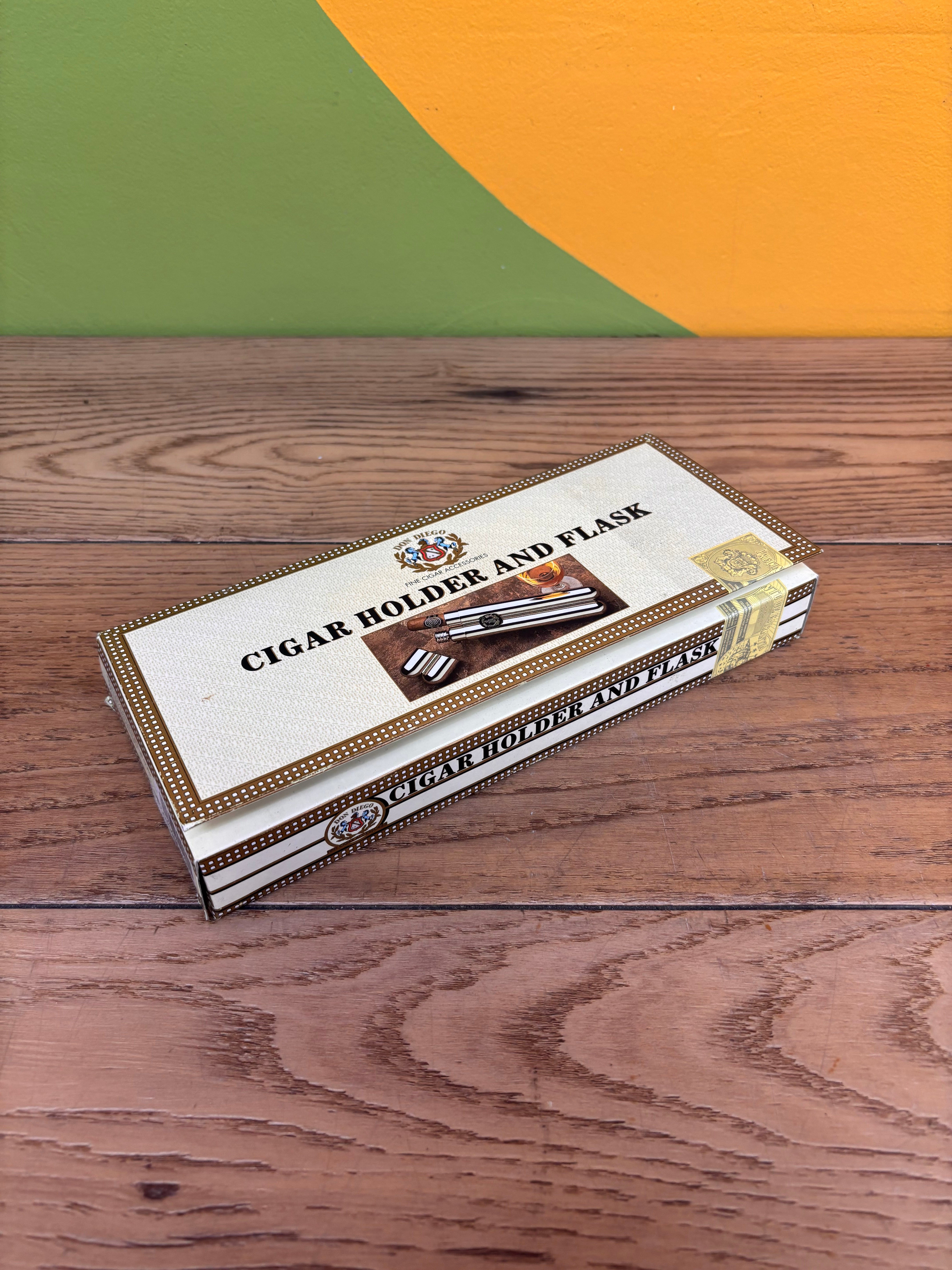Don Diego Cigar Holder and Flask