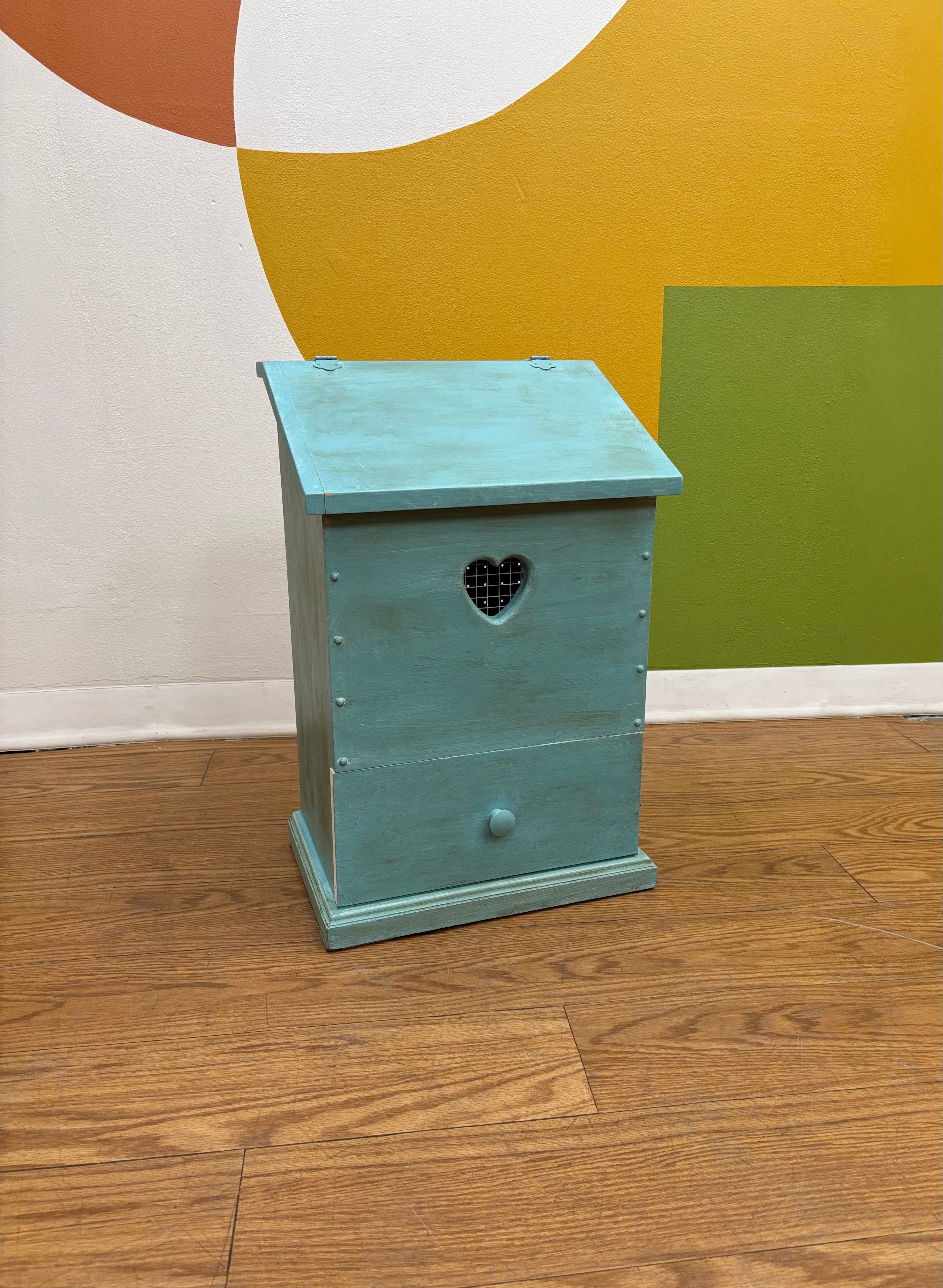 Blue Wooden Onion/Potato Storage