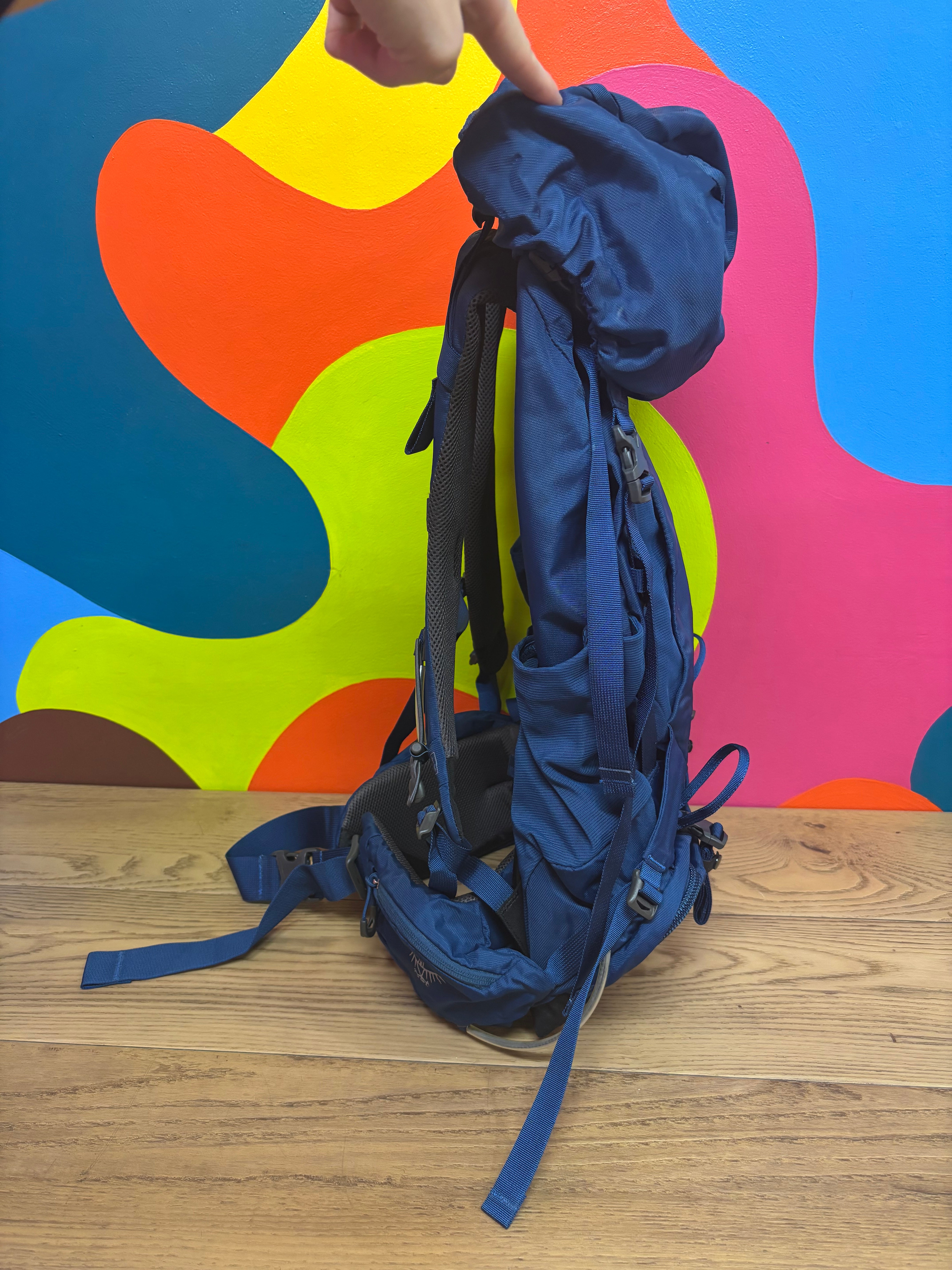 Osprey Blue Kestrel 38 Hiking Backpack