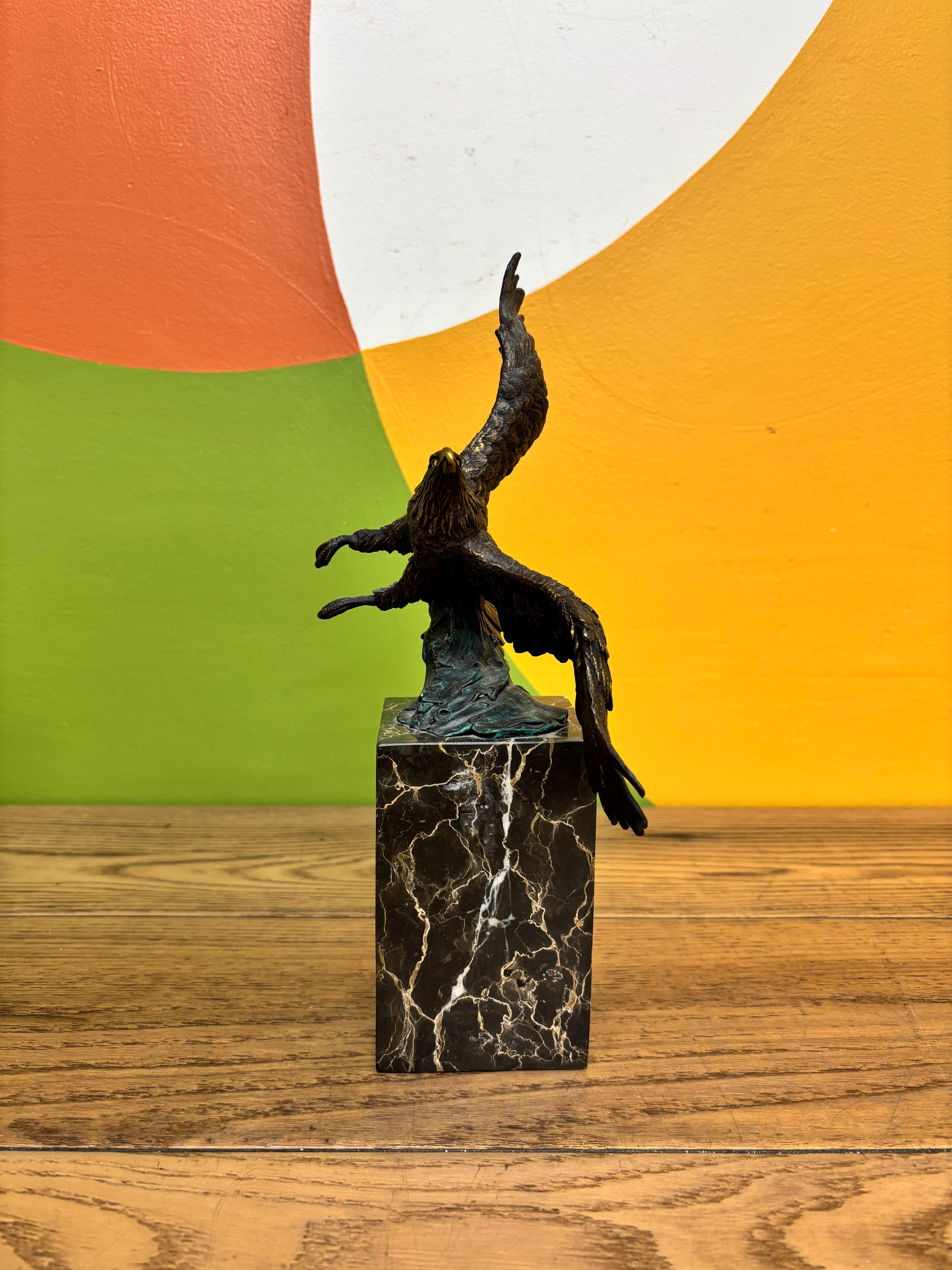 Bronze Eagle Sculpture