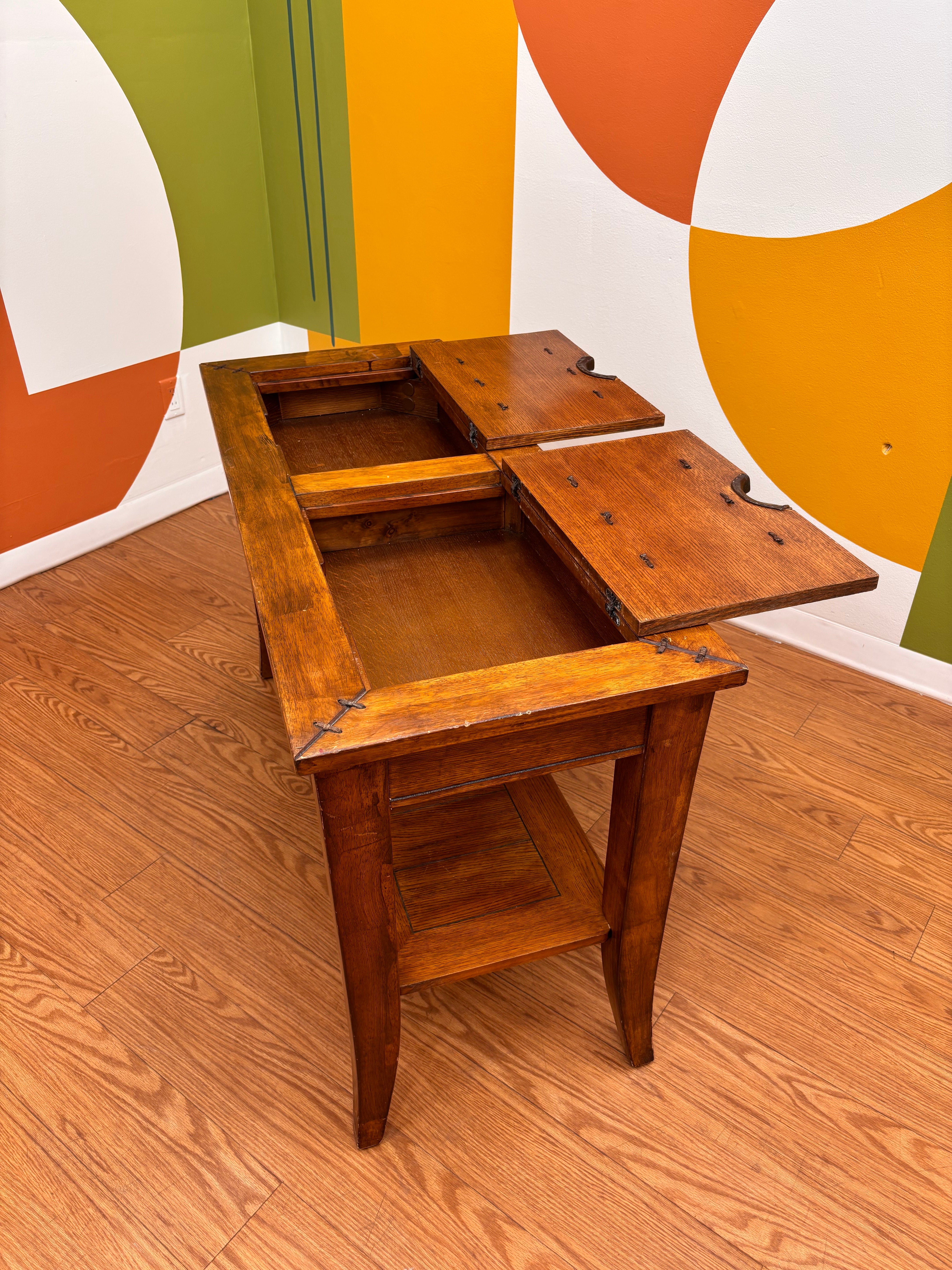 Wood Console Table with Storage